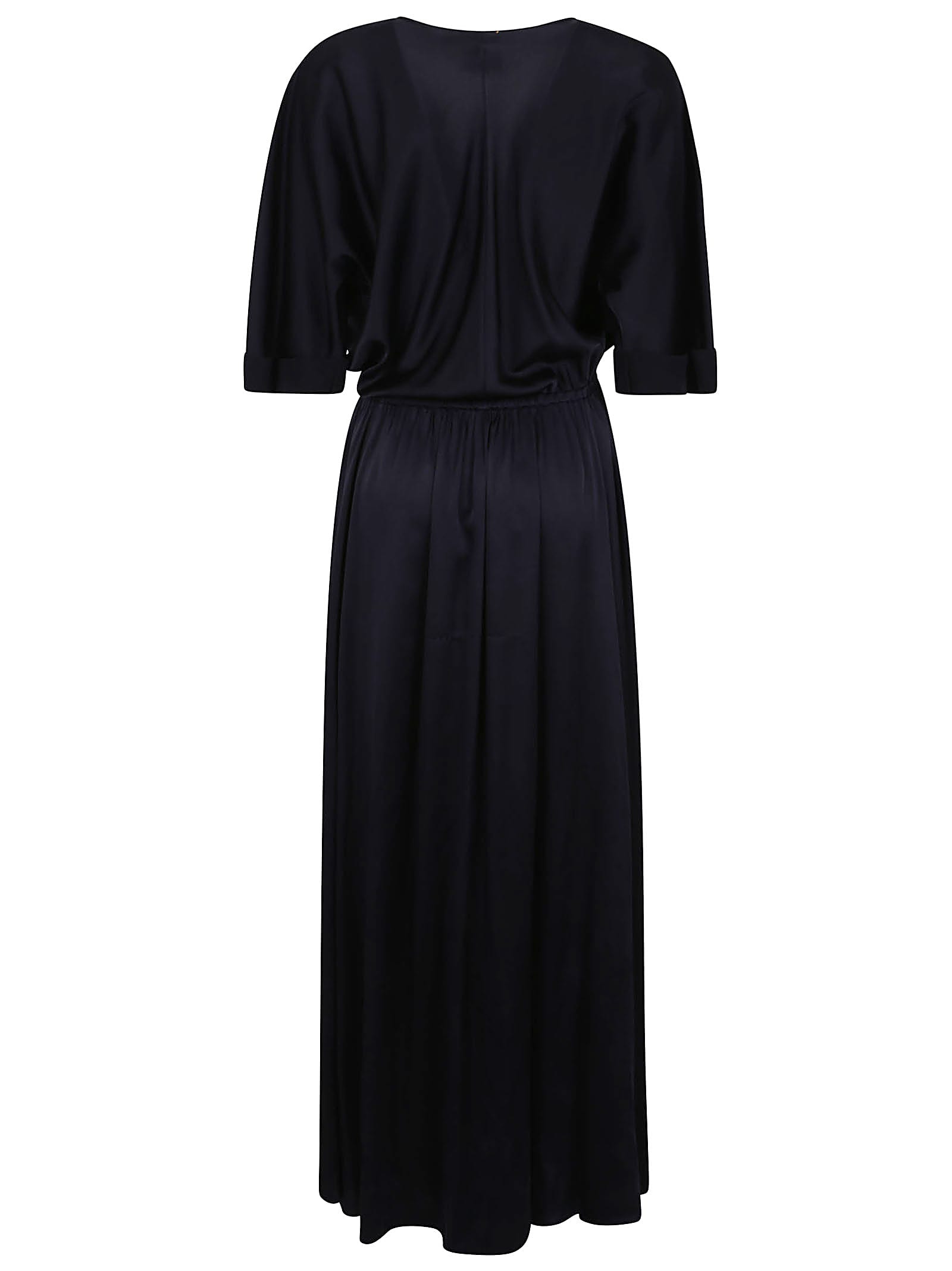 FORTE FORTE SILK SATIN HALF SLEEVE DRESS