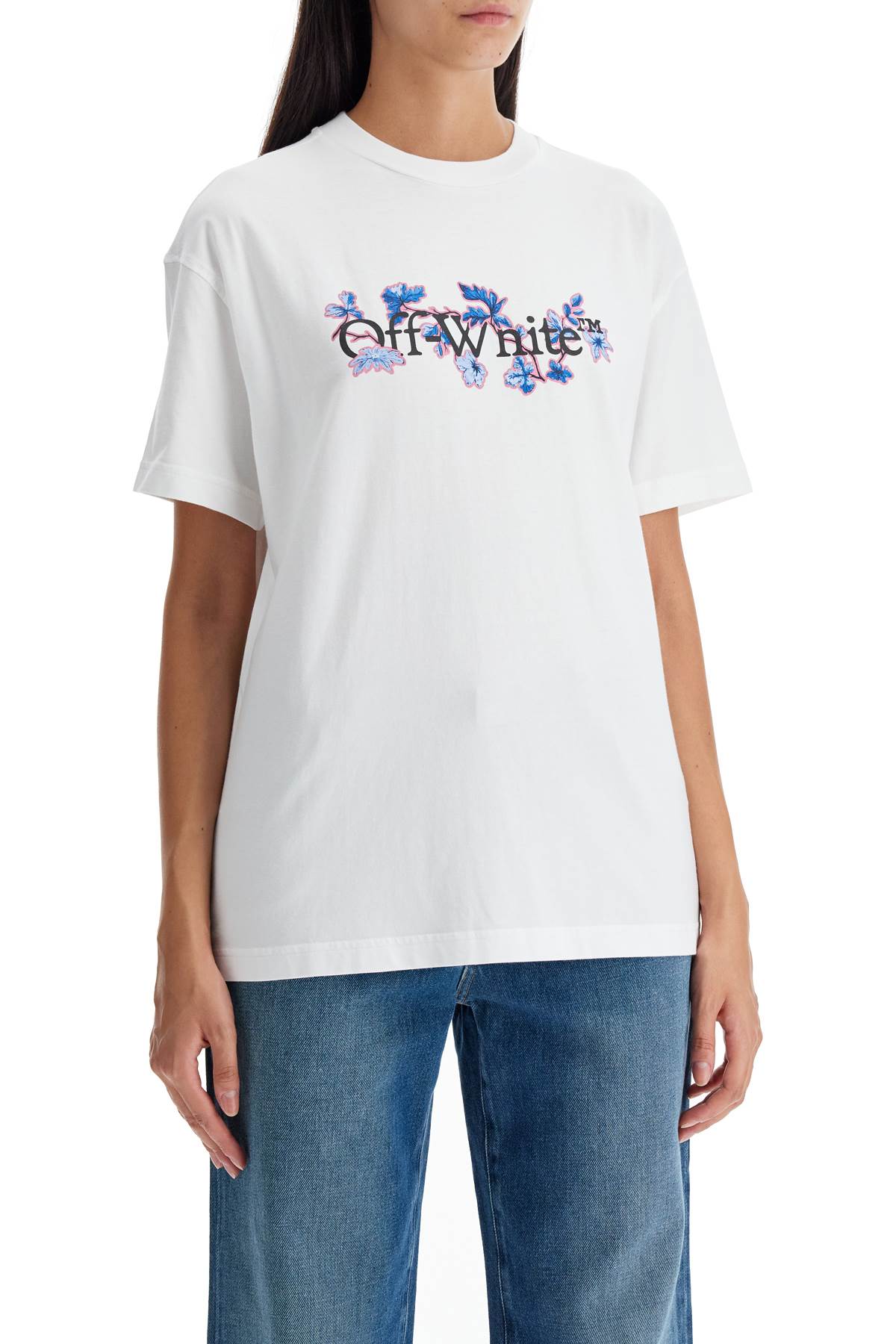 Shop Off-white Flower Bookish T In White - Multicolor (white)