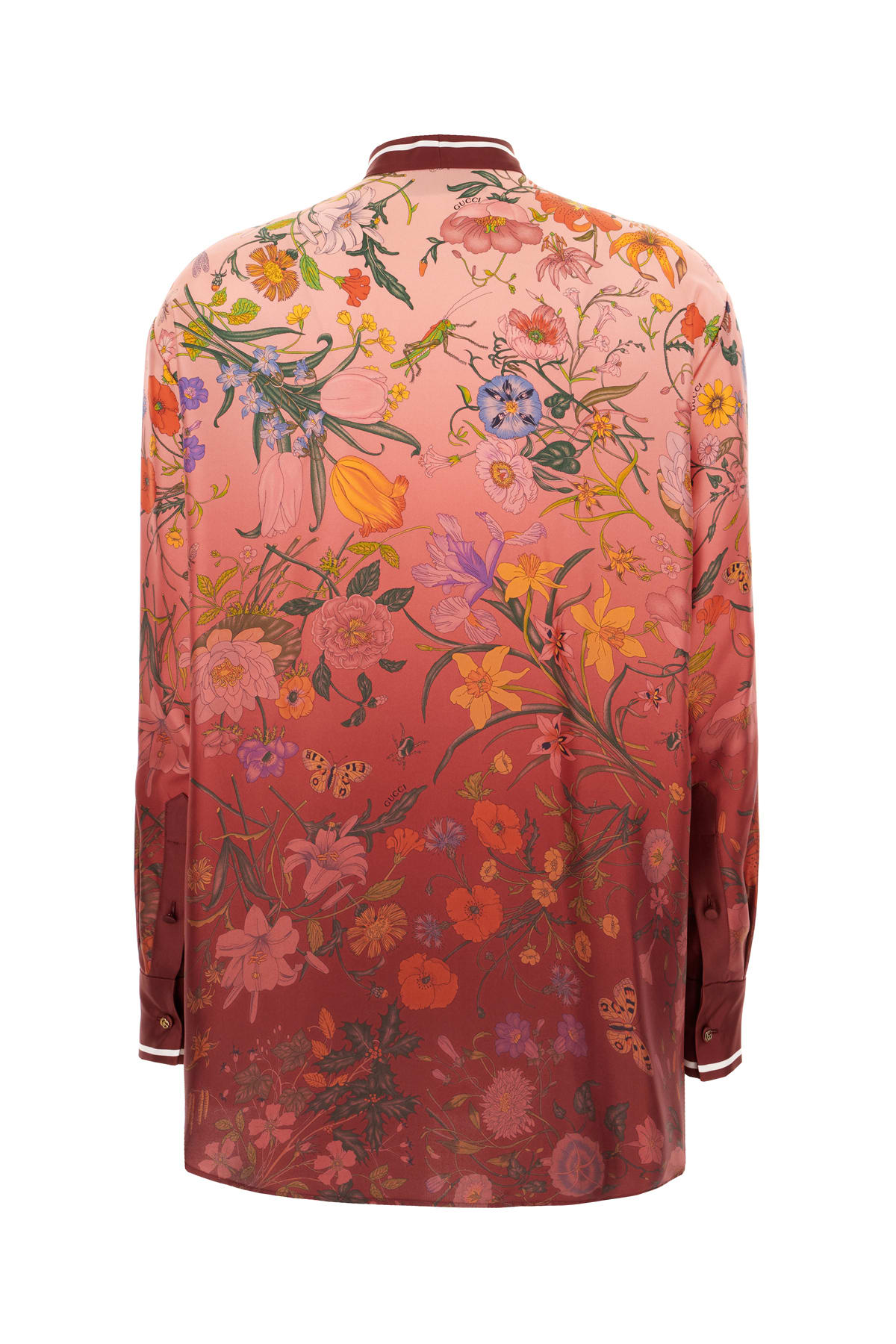 Gucci Printed Silk Blouse In Multi