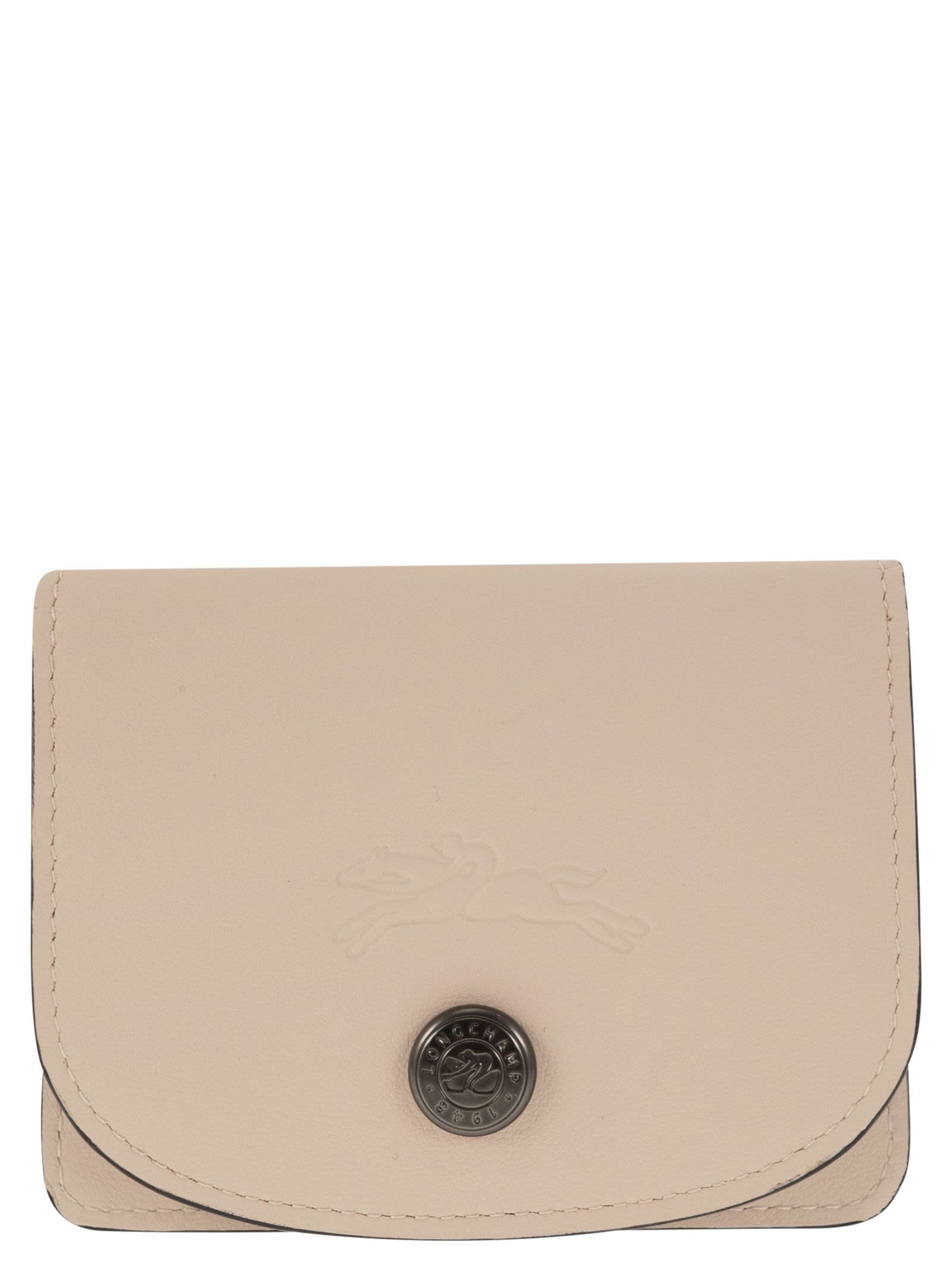 Longchamp Le Pliage Xtra - Leather Card Holder In Nude