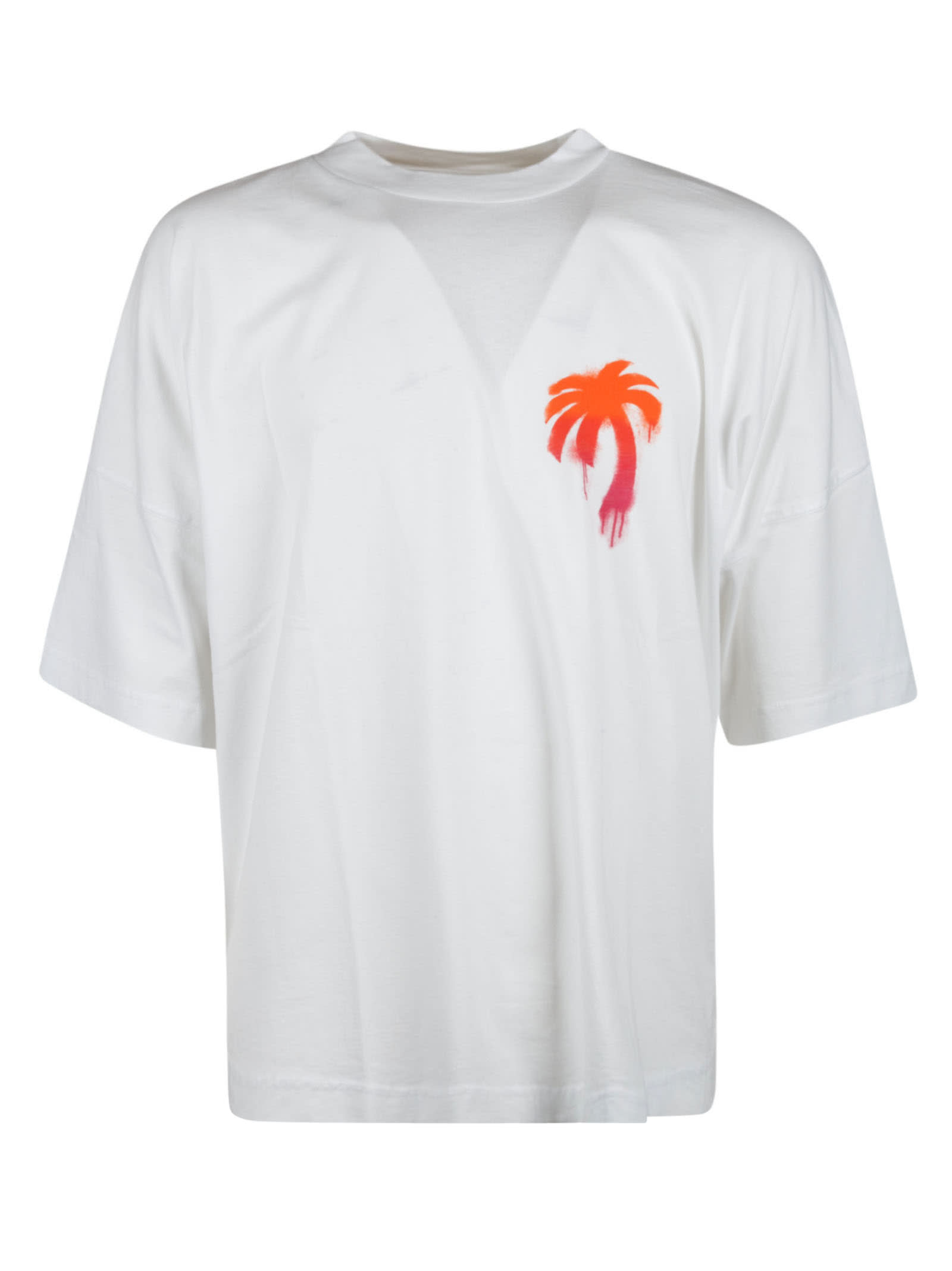 Palm Angels Sprayed Palm Logo Oversized T-shirt