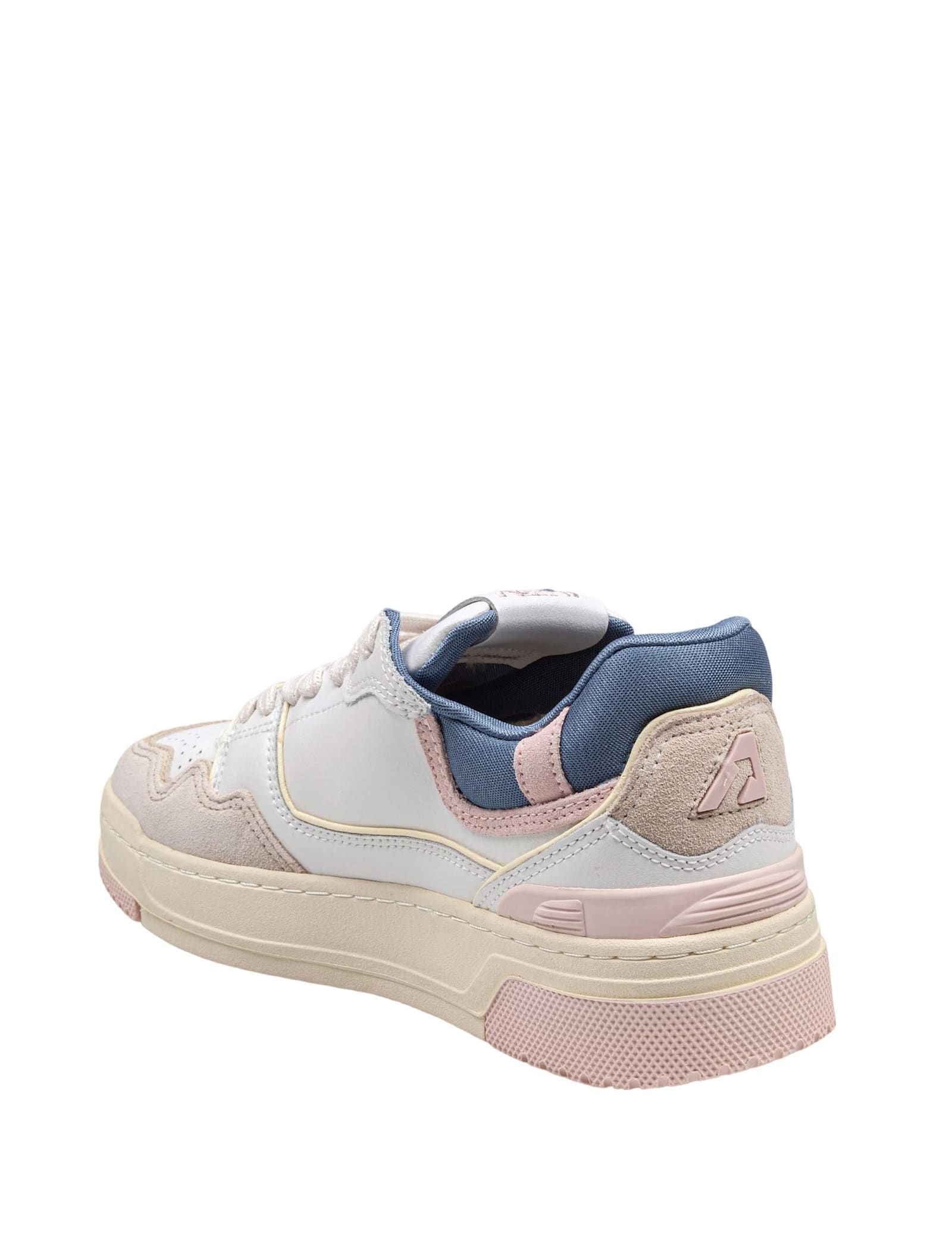 Autry Sneakers Clc Low In Suede E Nabuk Bianco E Beige