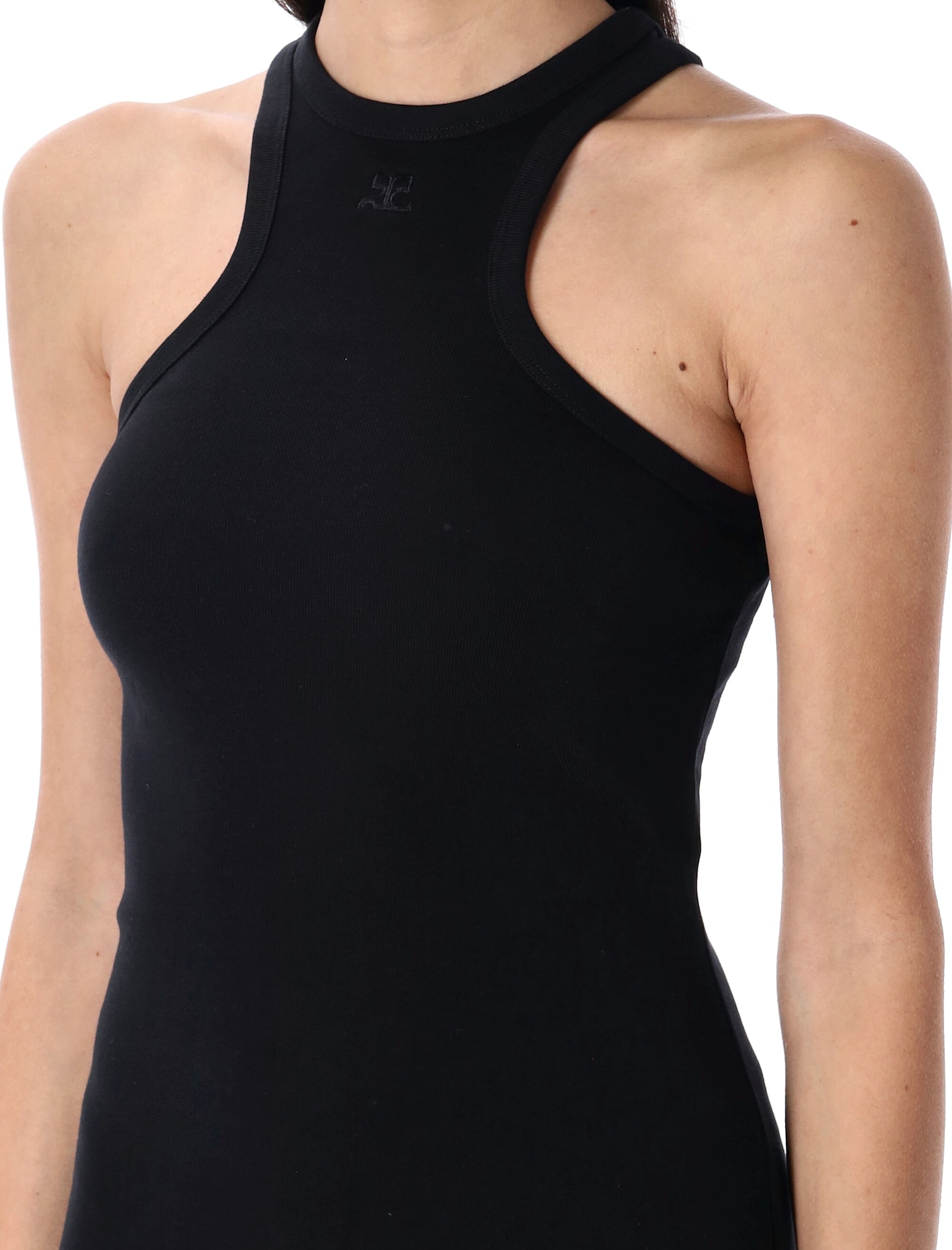 Courrèges 90s Criss Cross Mini In Black