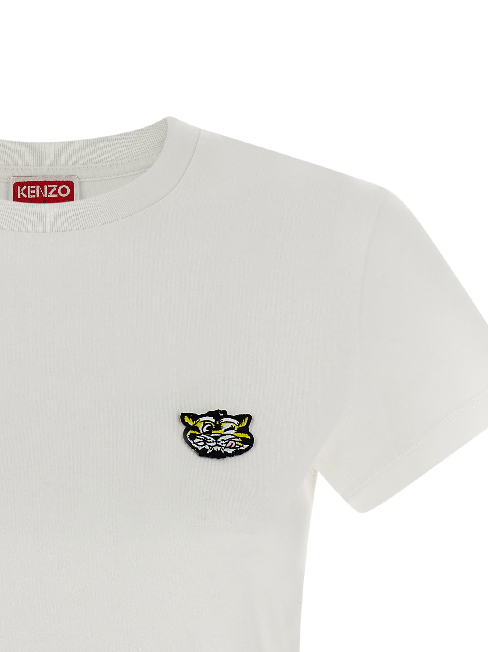 Kenzo Wild Tiger Gots Short Sleeve T Shirt In White