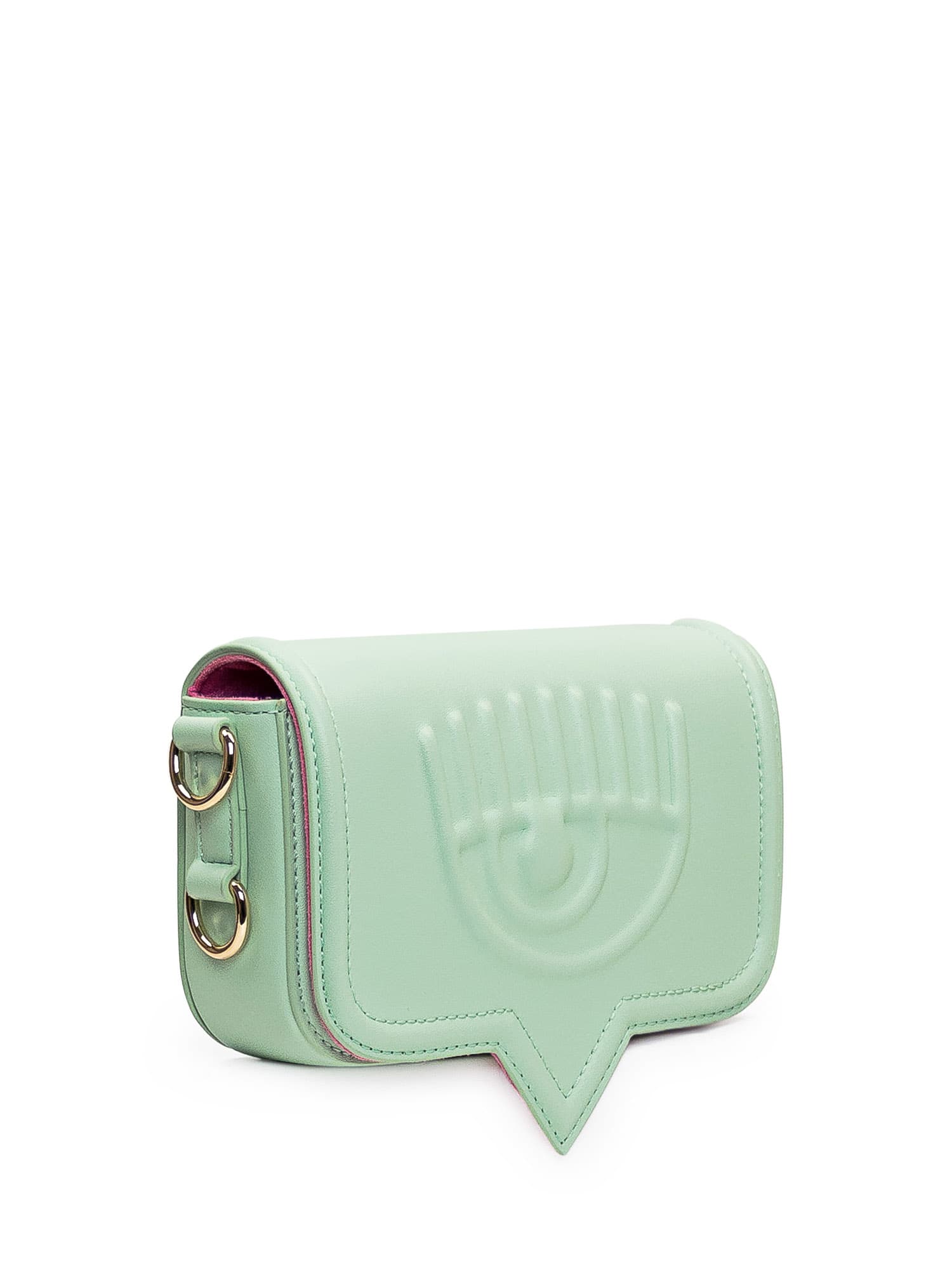 Shop Chiara Ferragni Small Eyelike Bag In Paradise Green