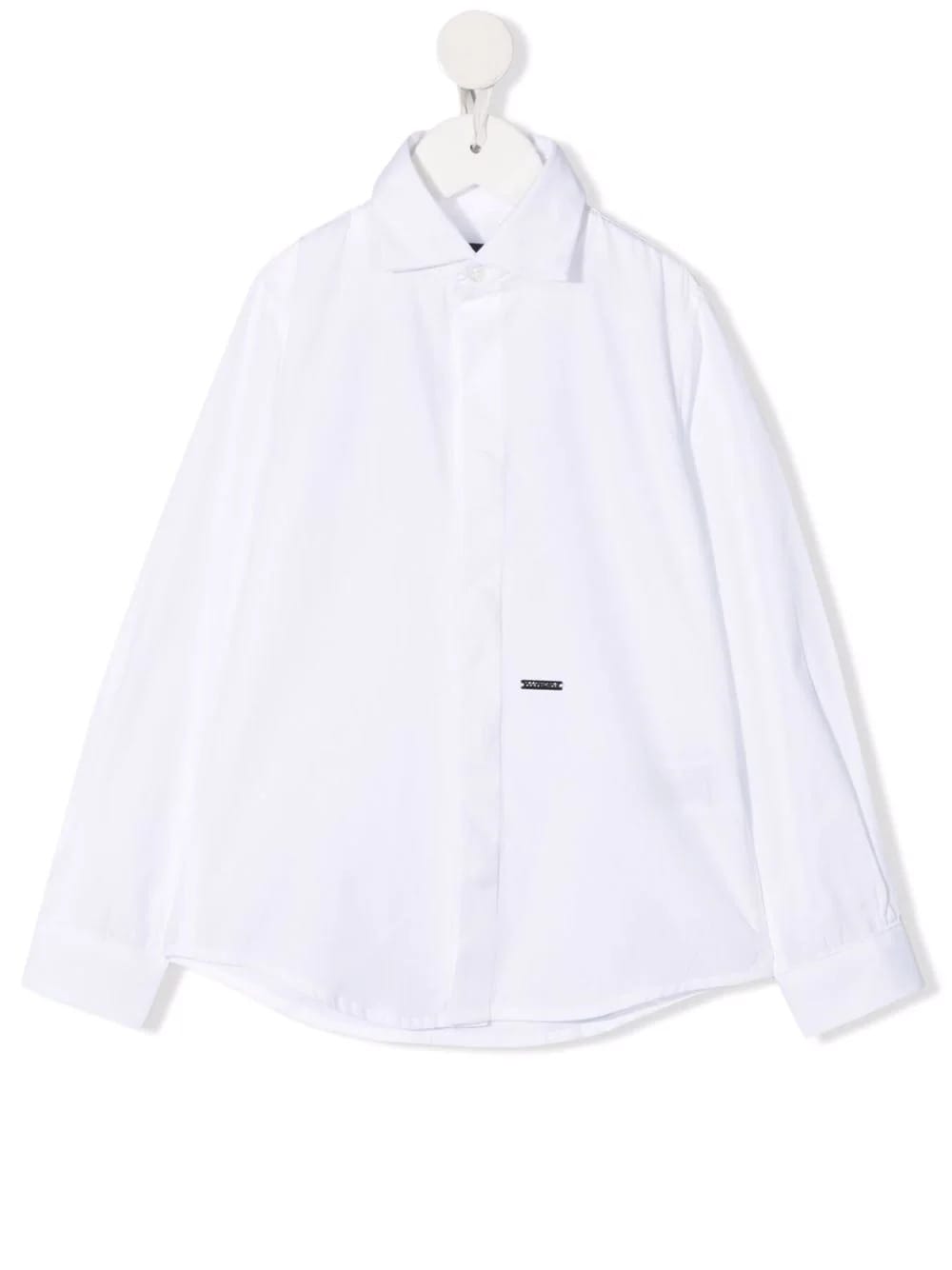 Dsquared2 Kids White Shirt With Front Logo Application