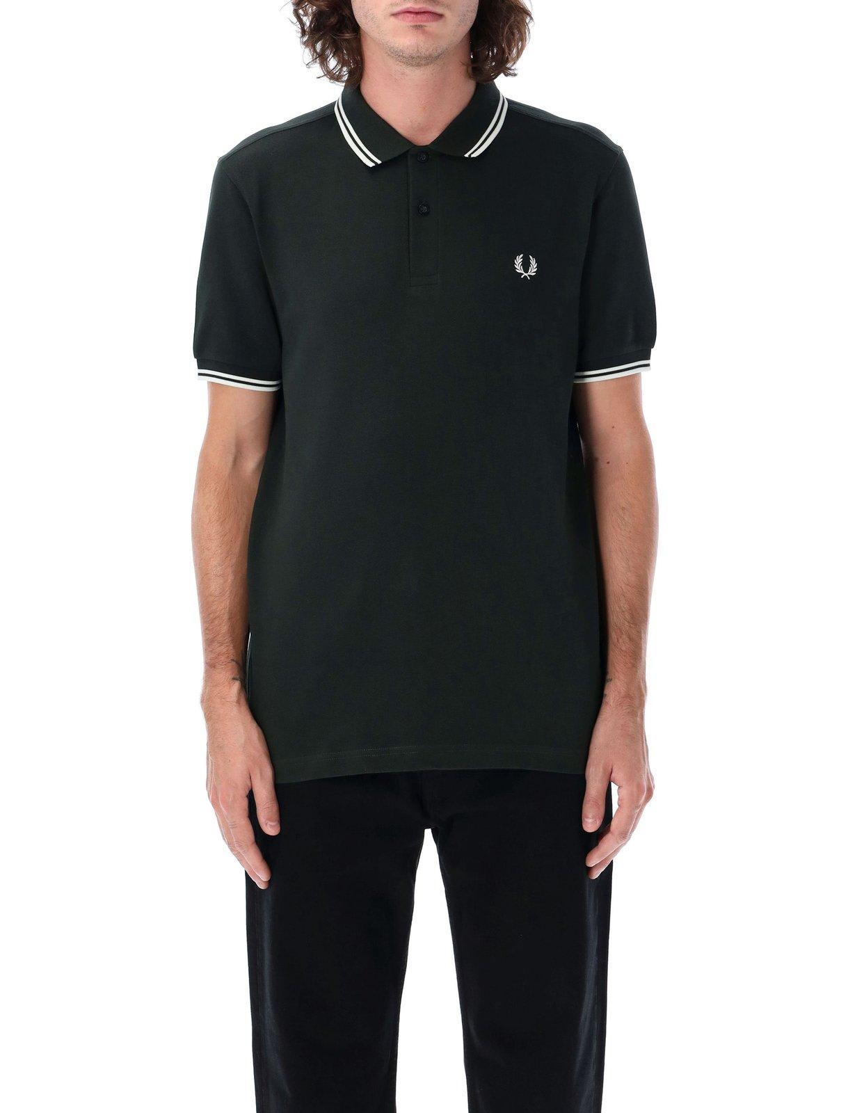 Comme des Garçons Logo Embroidered Straight Hem Polo Shirt