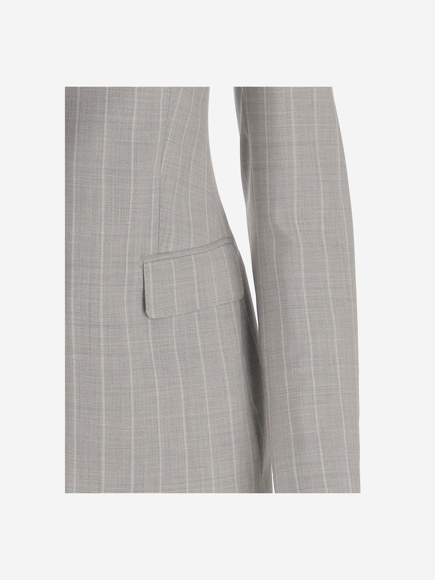 Tagliatore Wool And Silk Single-breasted Jacket In Grey