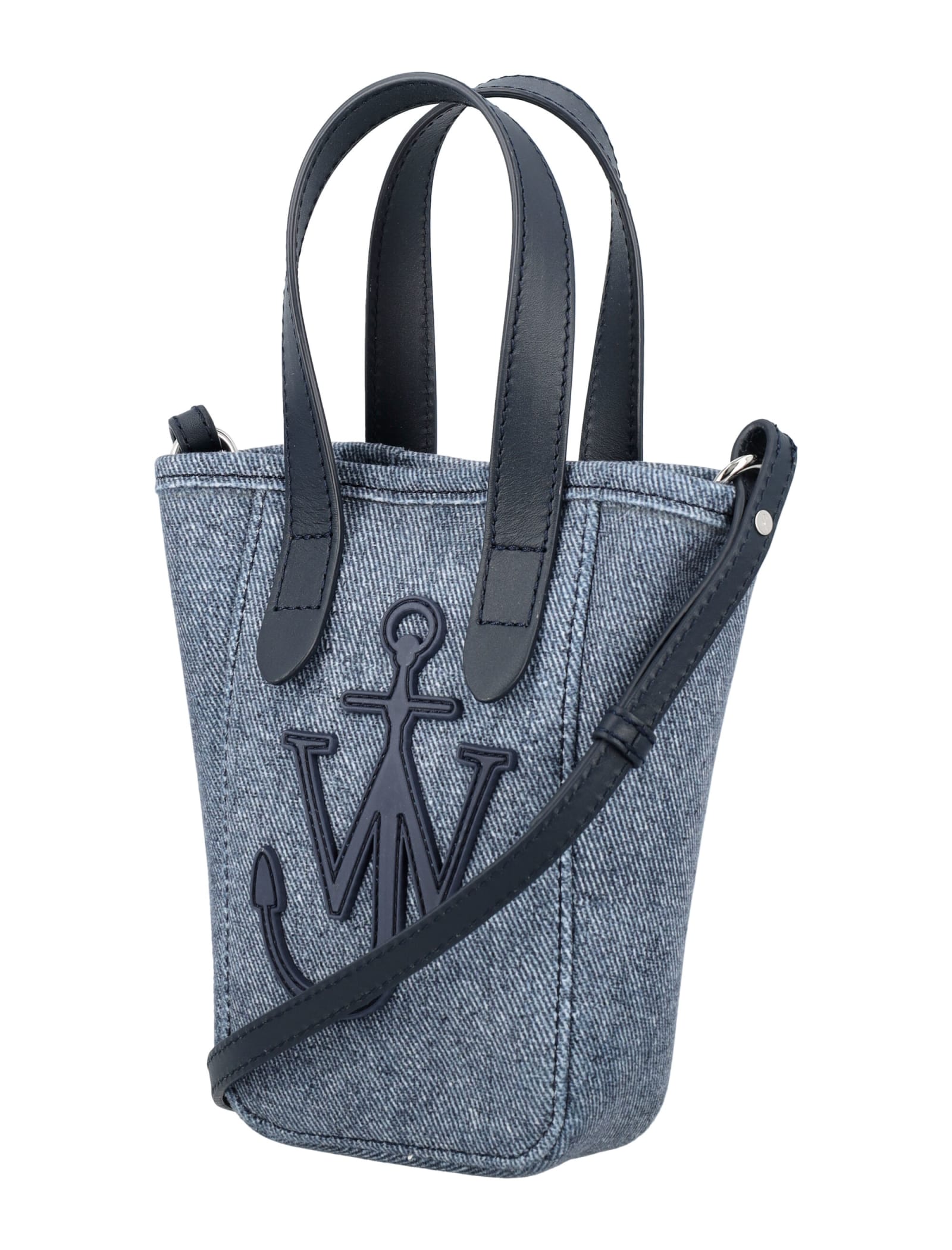 Shop Jw Anderson Mini Belt Tote In Blue
