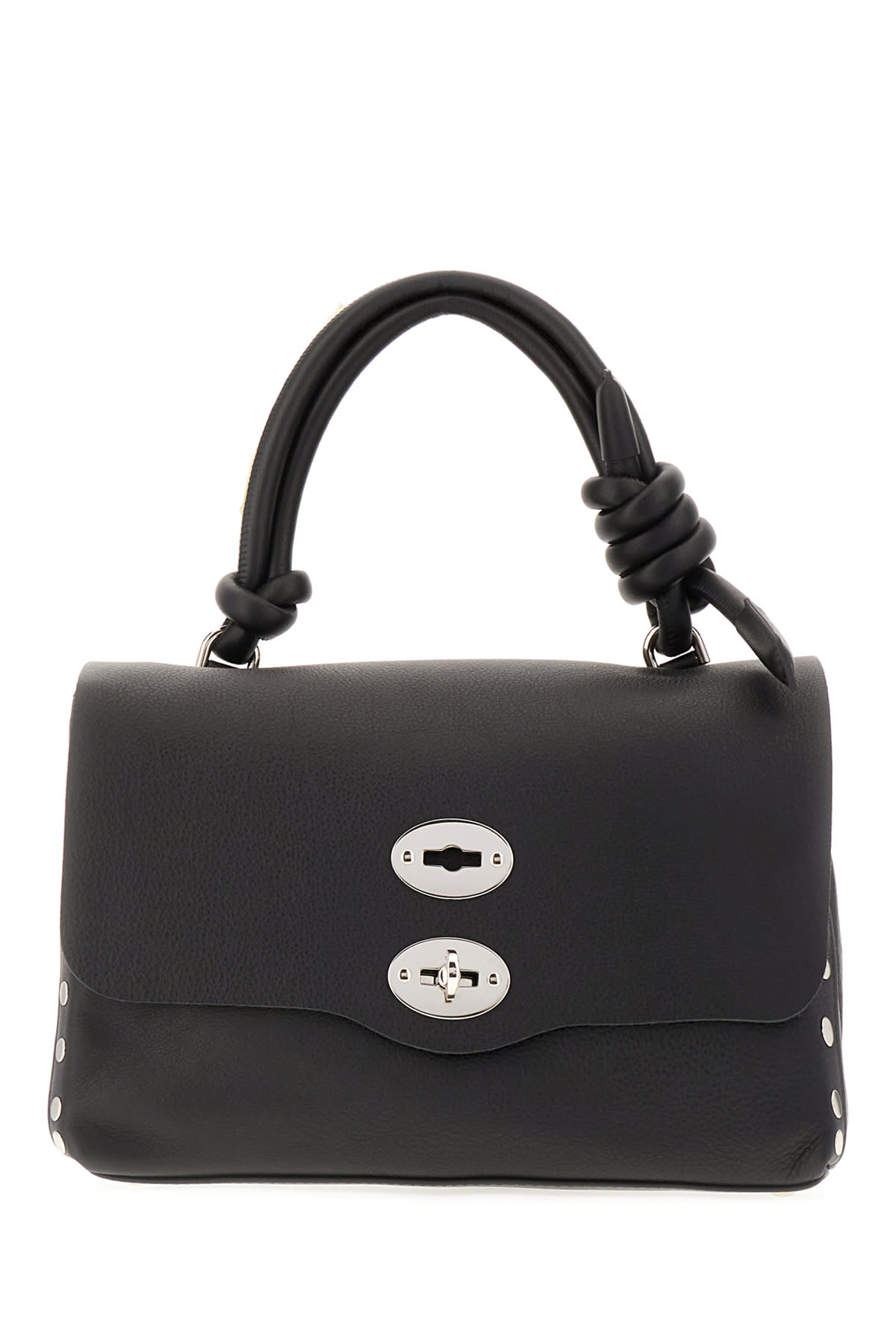 Zanellato Black Leather Postina Handbag In Z0001