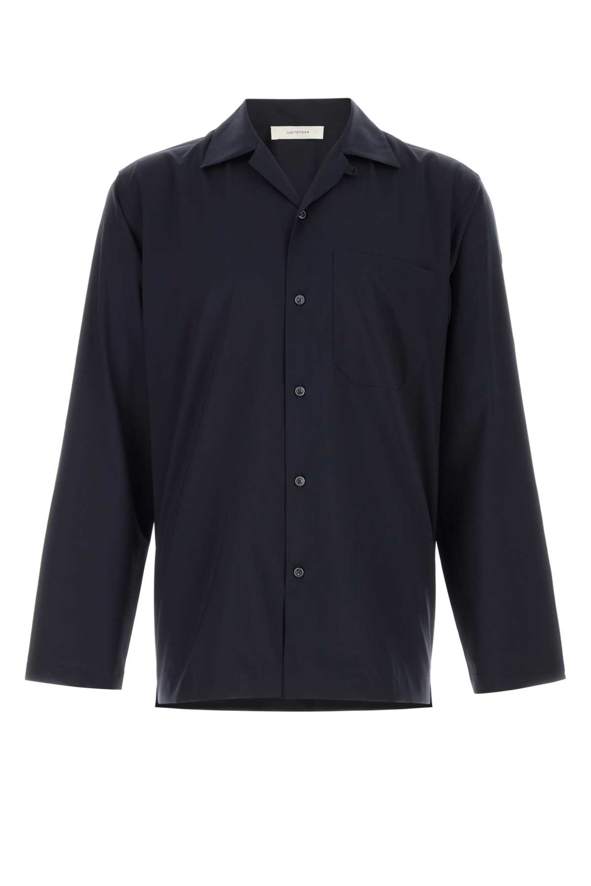 Umit Benan Navy Blue Wool Havana Shirt