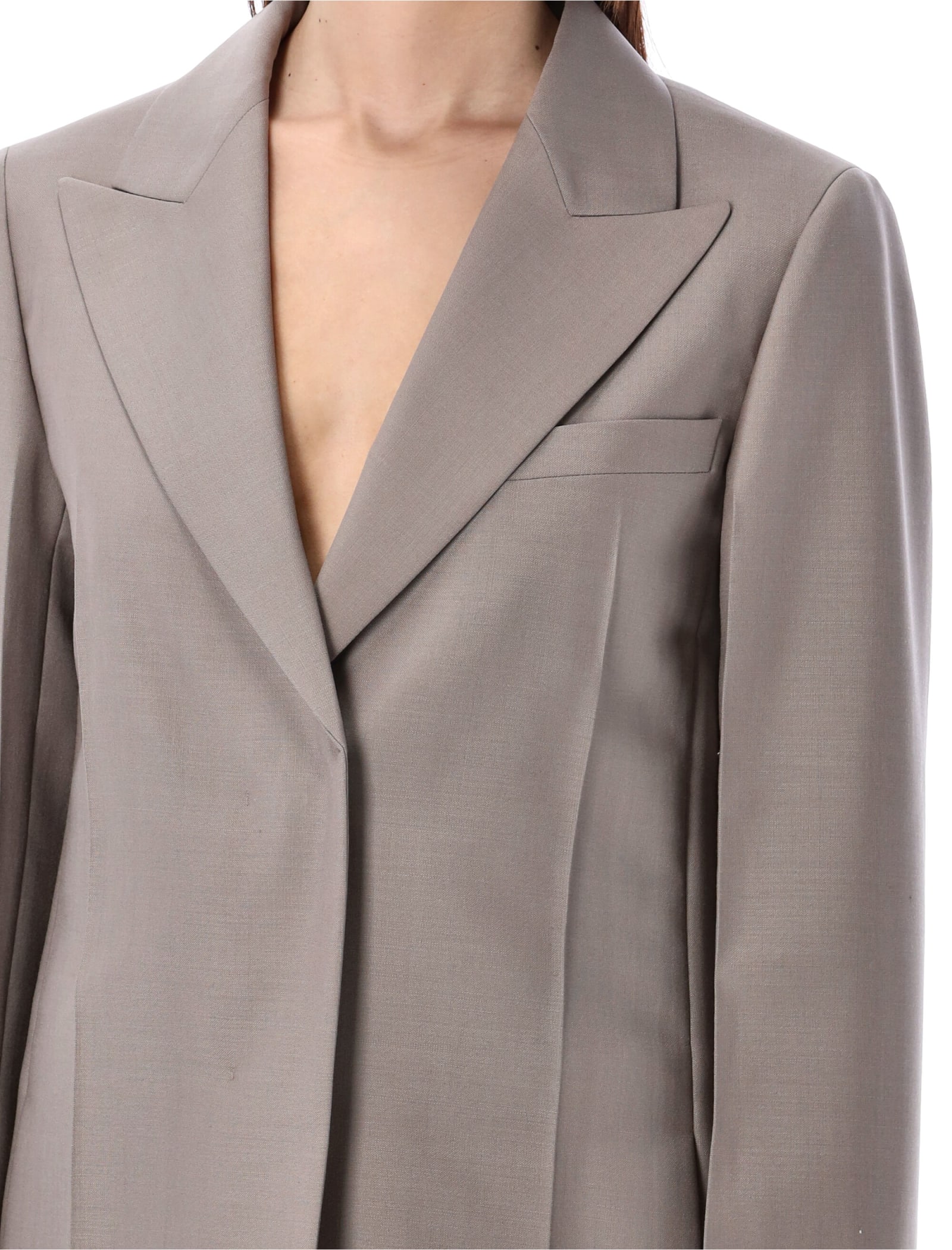 Fendi Tailored Deconstructed Jacket In Ash Grey