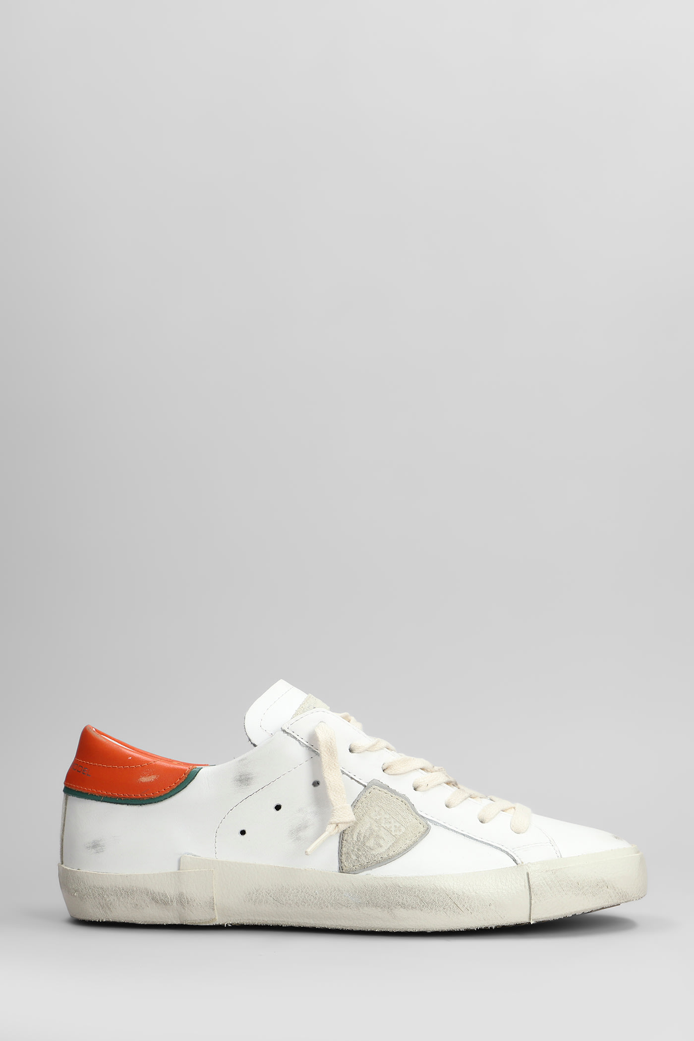 Prsx Low Sneakers In White Leather