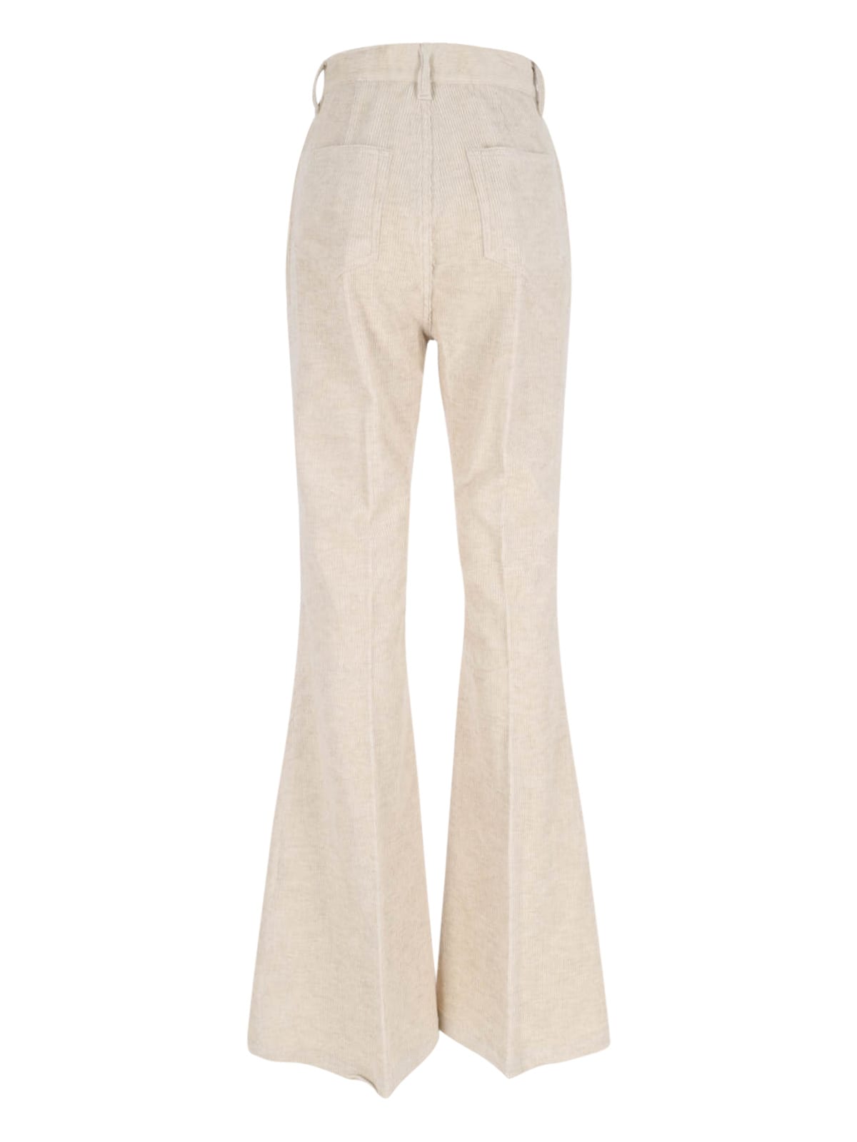 Rick Owens Bootcut Pants In White
