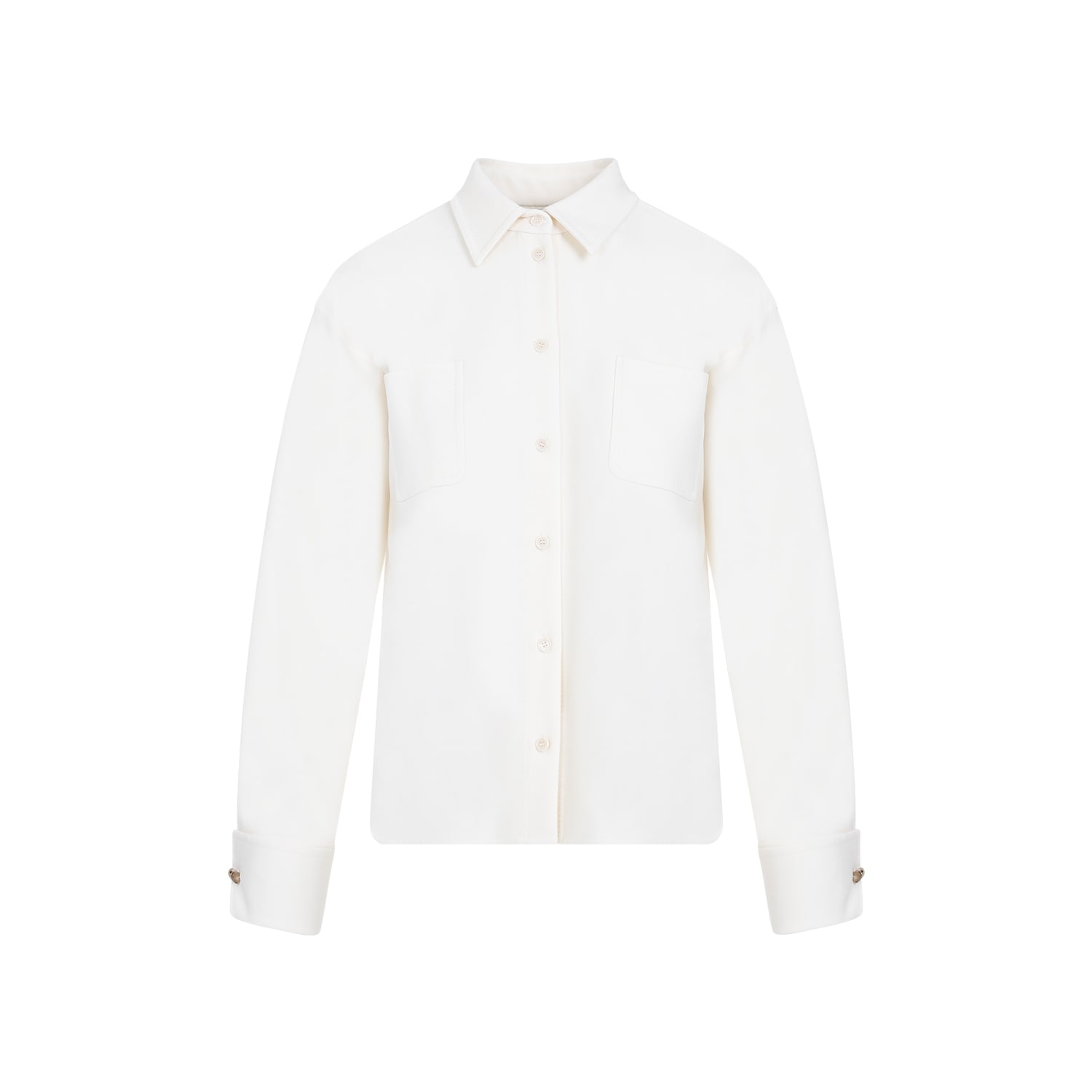 Shop Max Mara Tirolo Shirt Jacket In Bianco