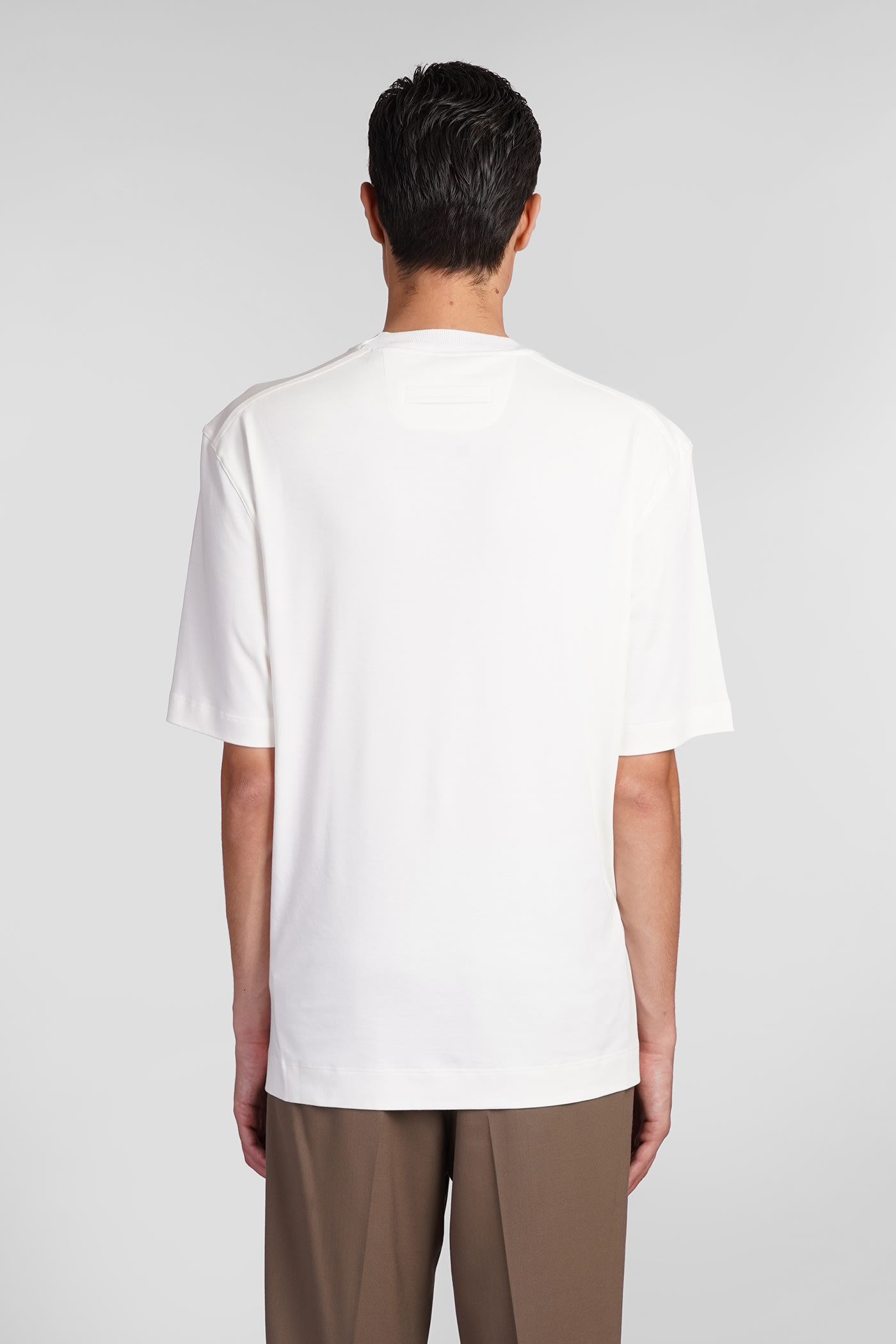 Shop Zegna T-shirt In White Cotton