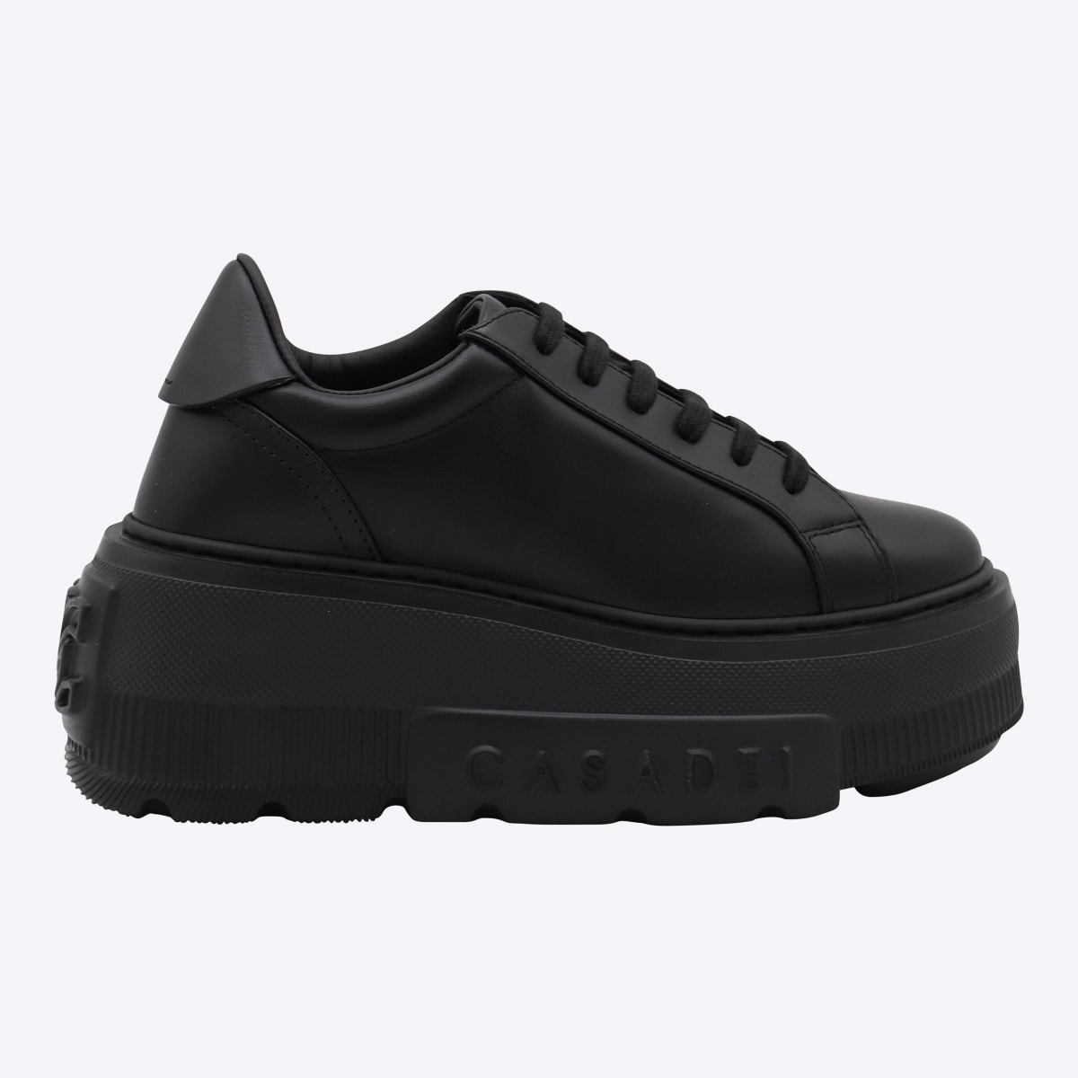 Black Leather Sneakers