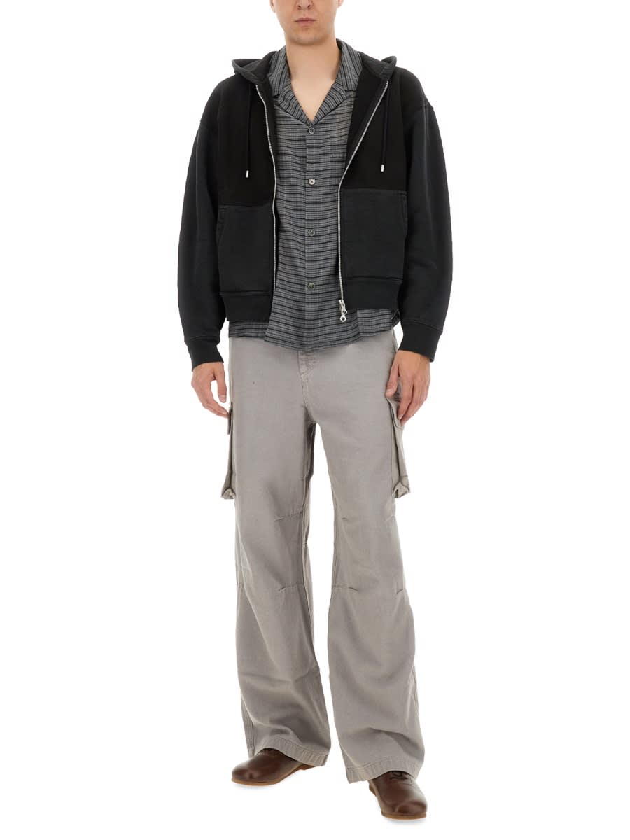 Our Legacy "rascal" Hooded Sweater Featuring Pockets In Black