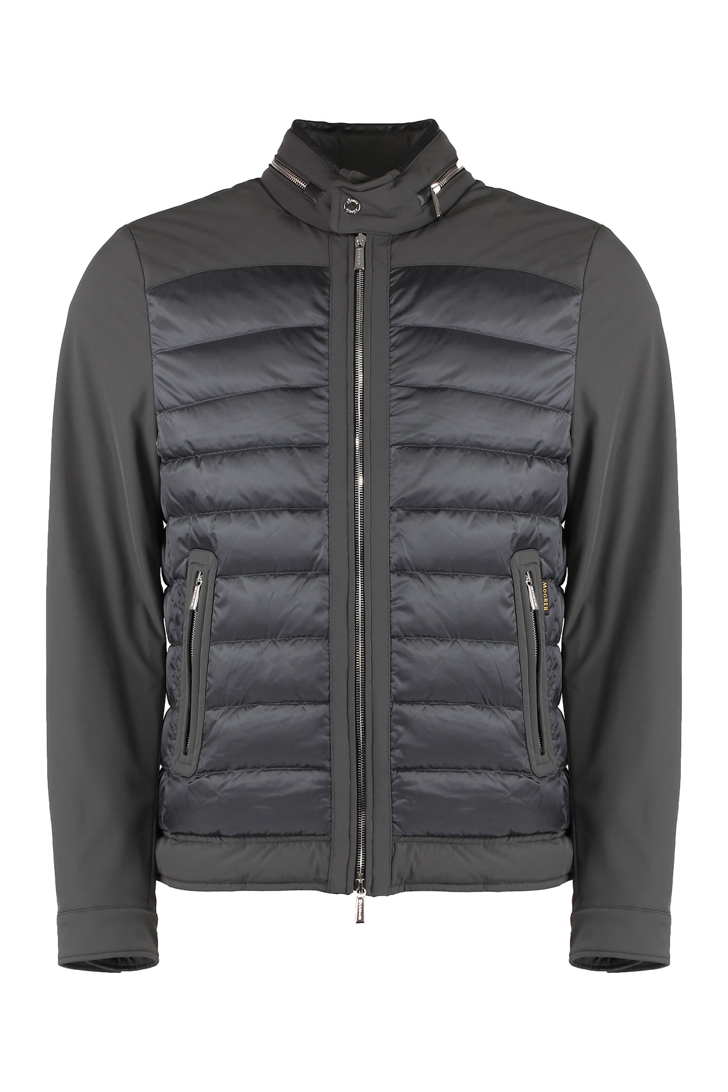 Moorer Gilles Techno Fabric Jacket In Grey