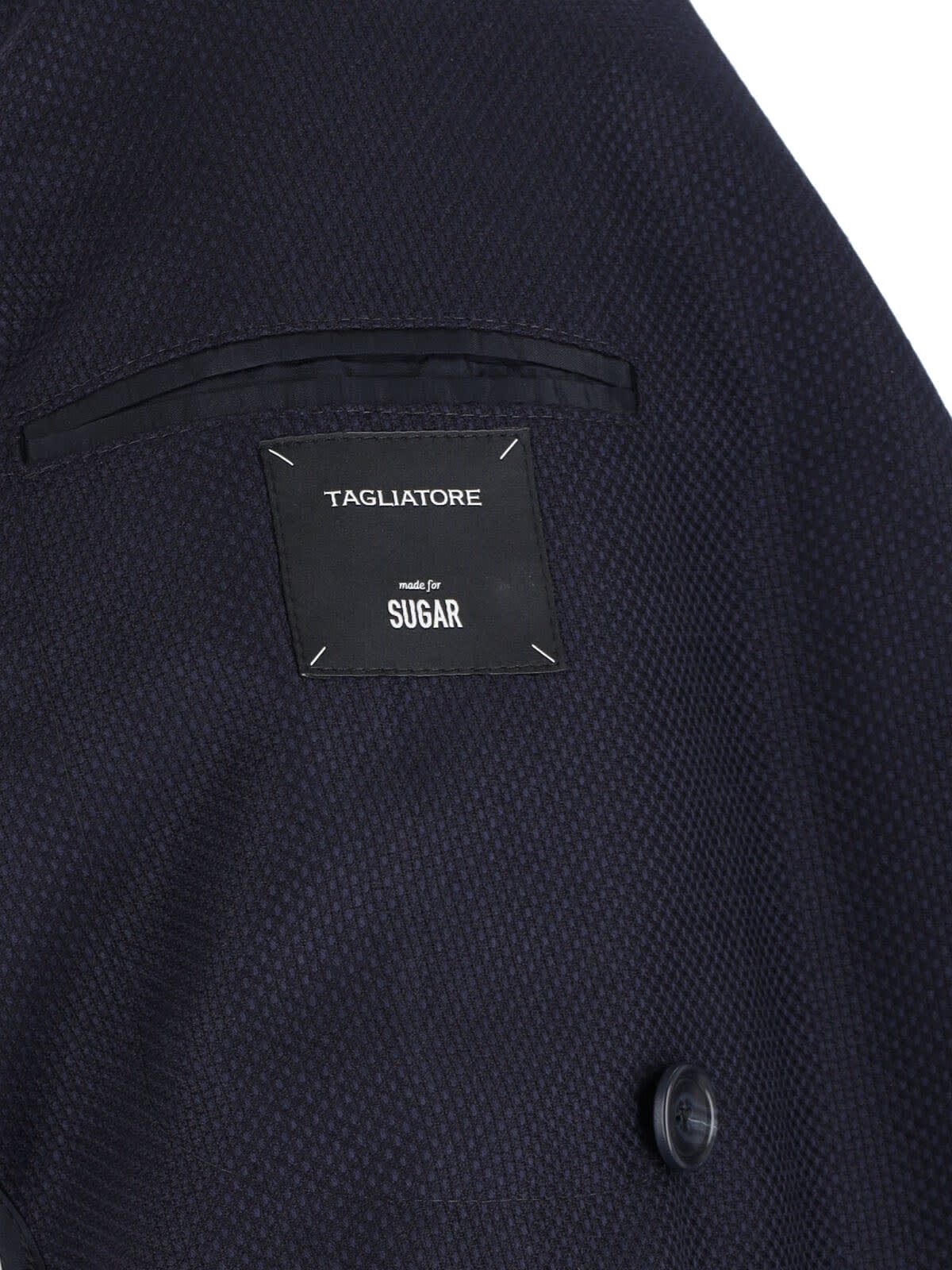 Tagliatore Double-breasted Tailored Jacket Flap Pockets In Blue