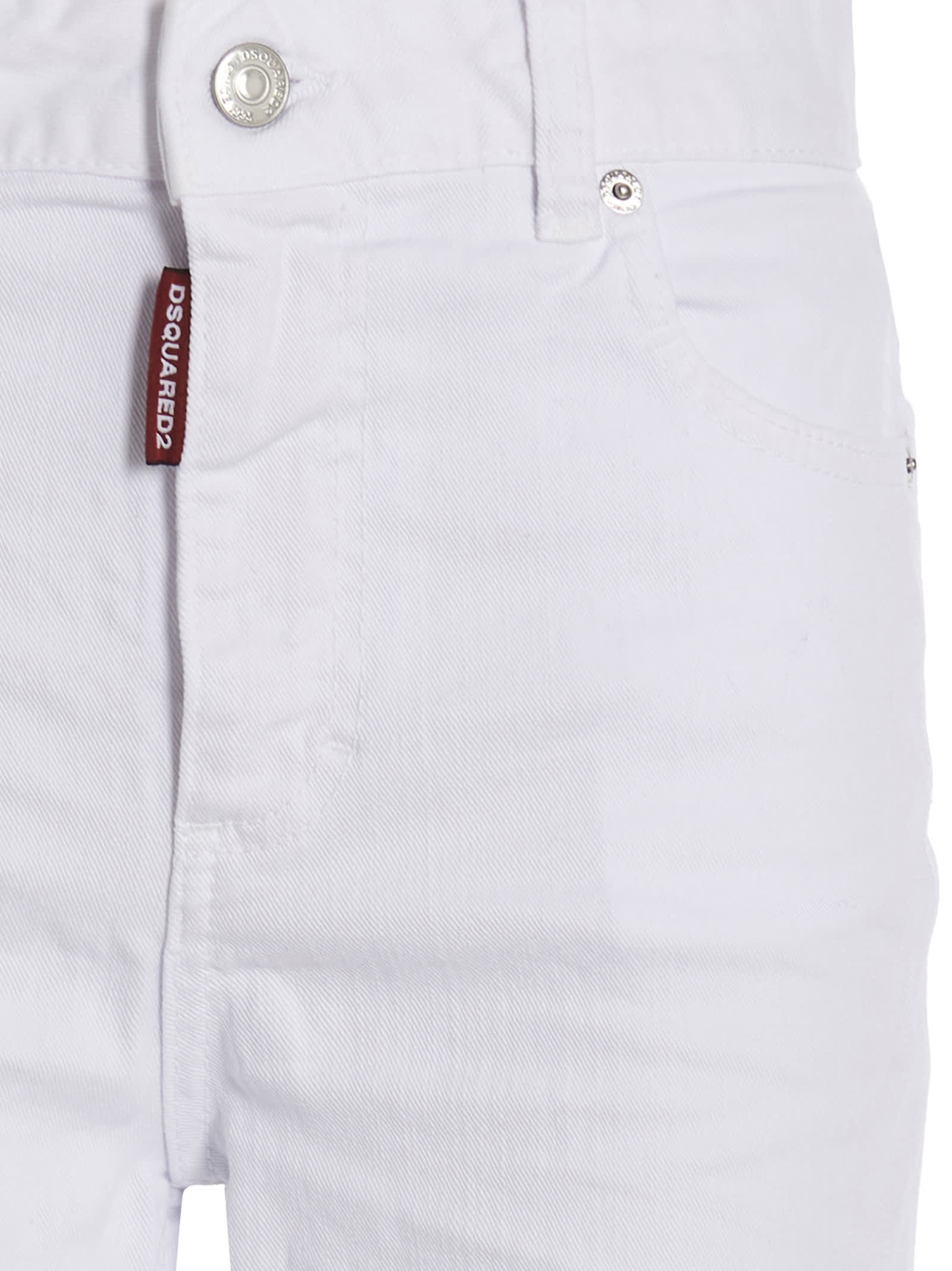 Shop Dsquared2 Super Flared Cropped Jeans In White