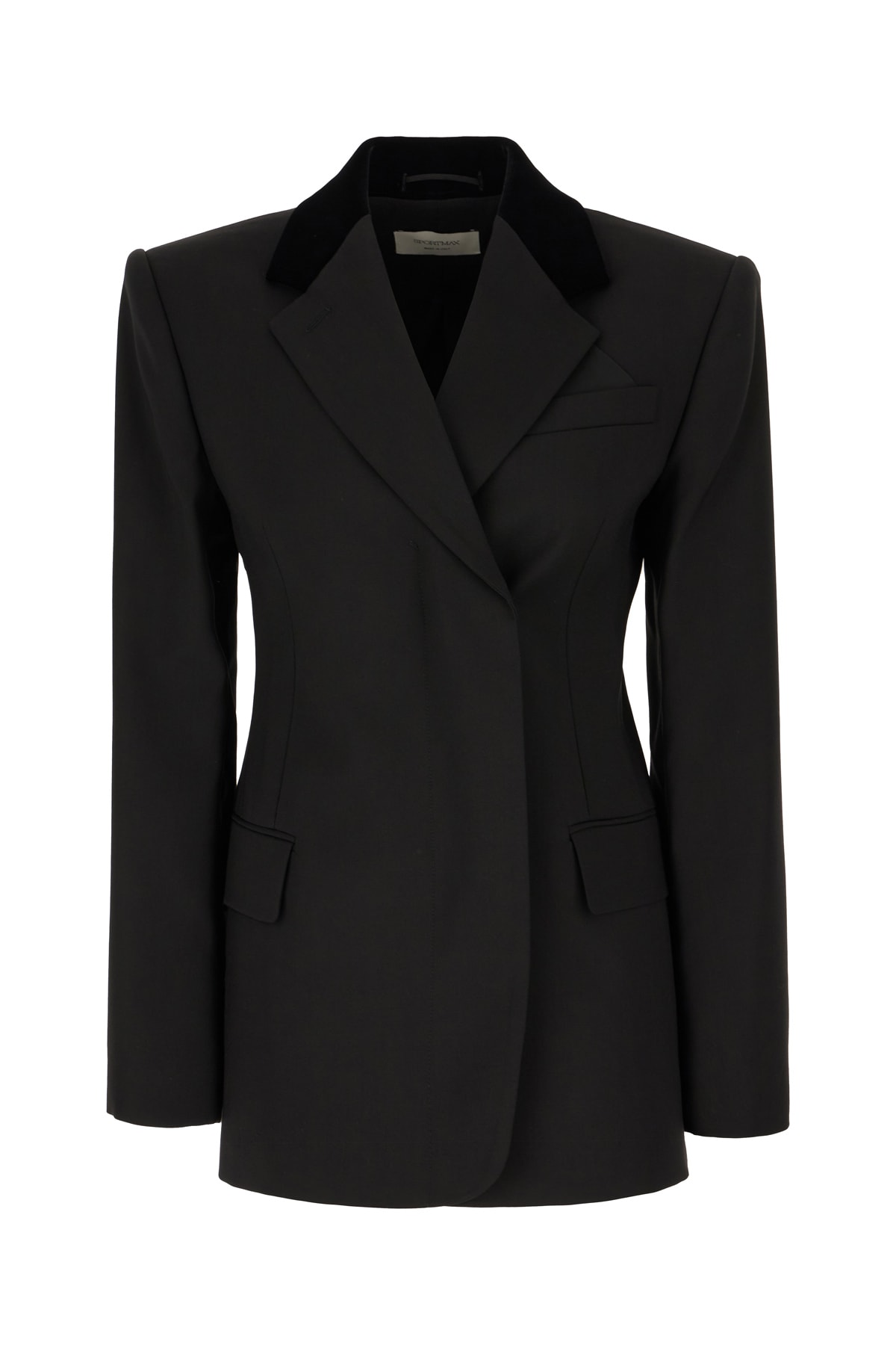 Shop Sportmax Black Wool Blazer In Nero