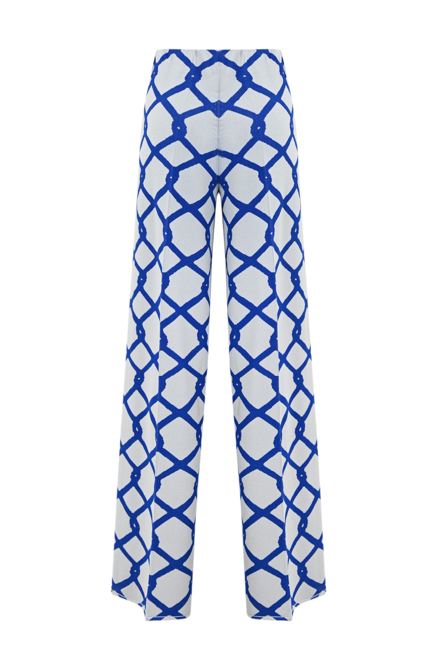 Shop Liviana Conti Pants With Mesh Design In Rete Bianco/marea