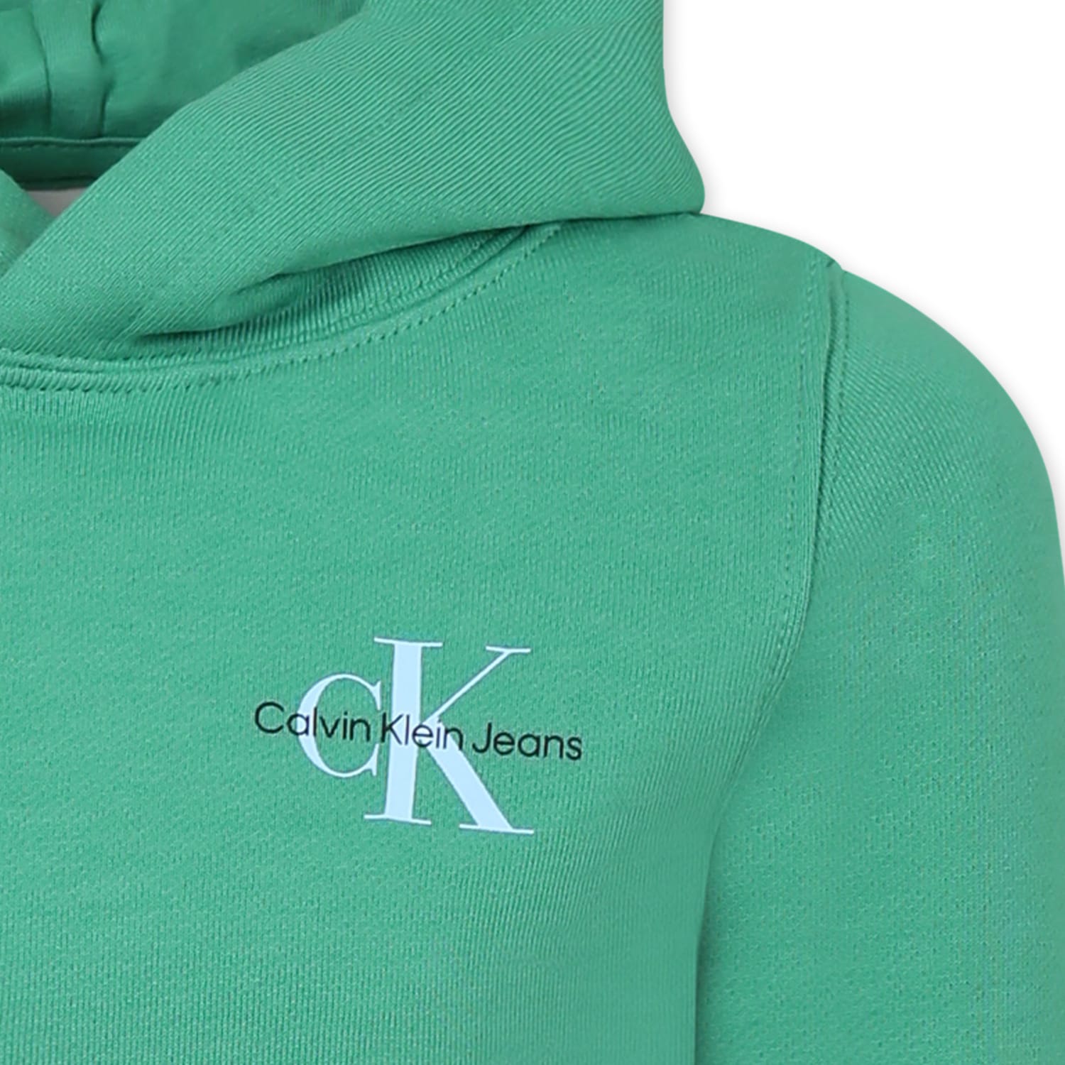 Calvin Klein Green Sweatshirt For Kids With Logo In Green