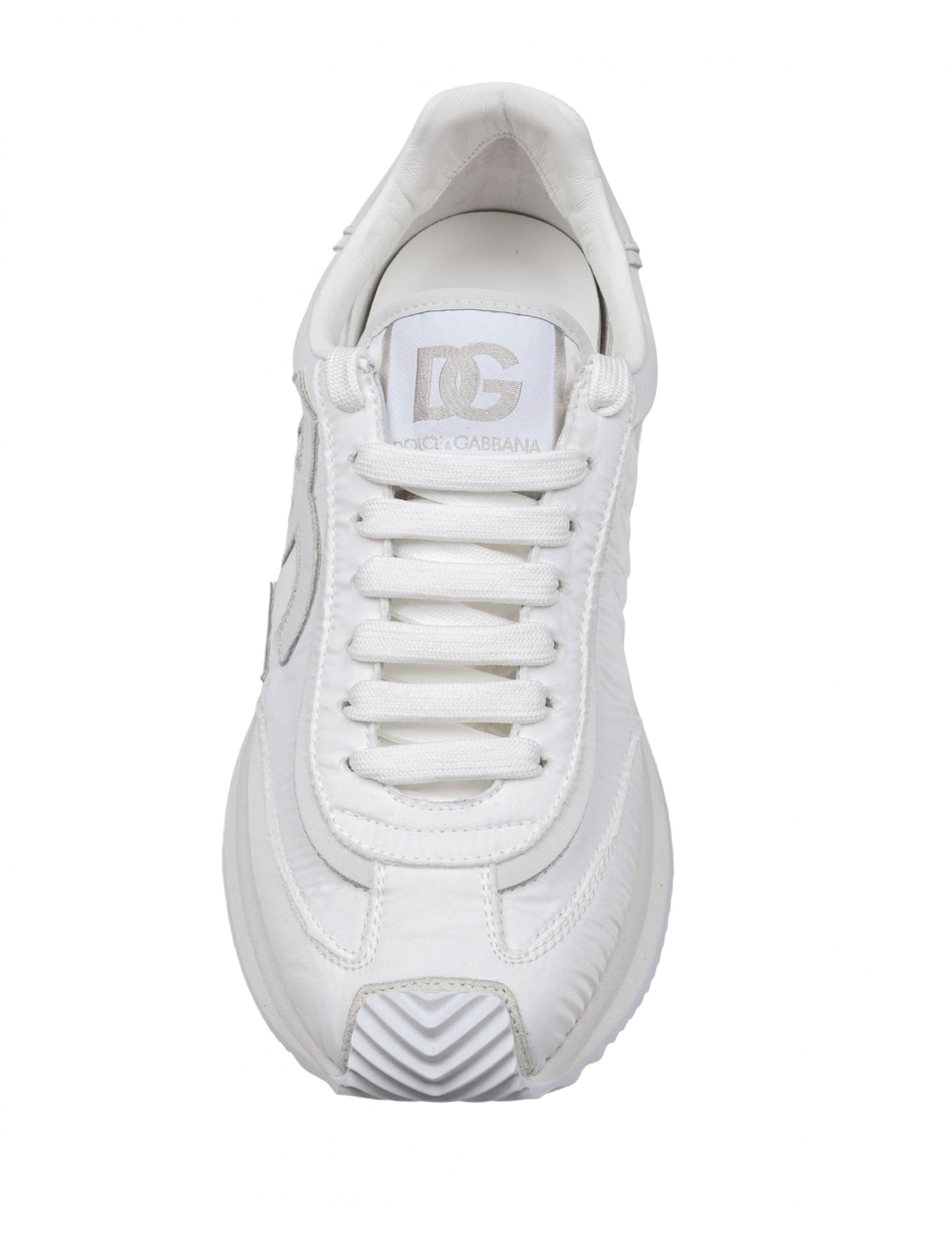 Dolce & Gabbana Cushion Sneaker In Mixed Materials Color White In White