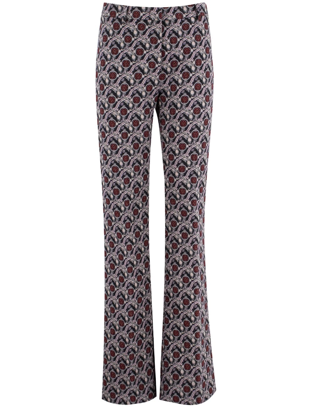 Shop Etro Trousers In Multicolor On Blue Base