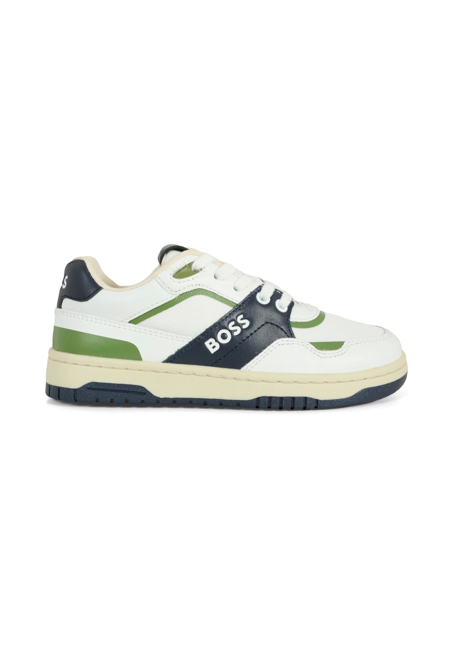 Hugo Boss White Sneakers For Boy With Logo In White