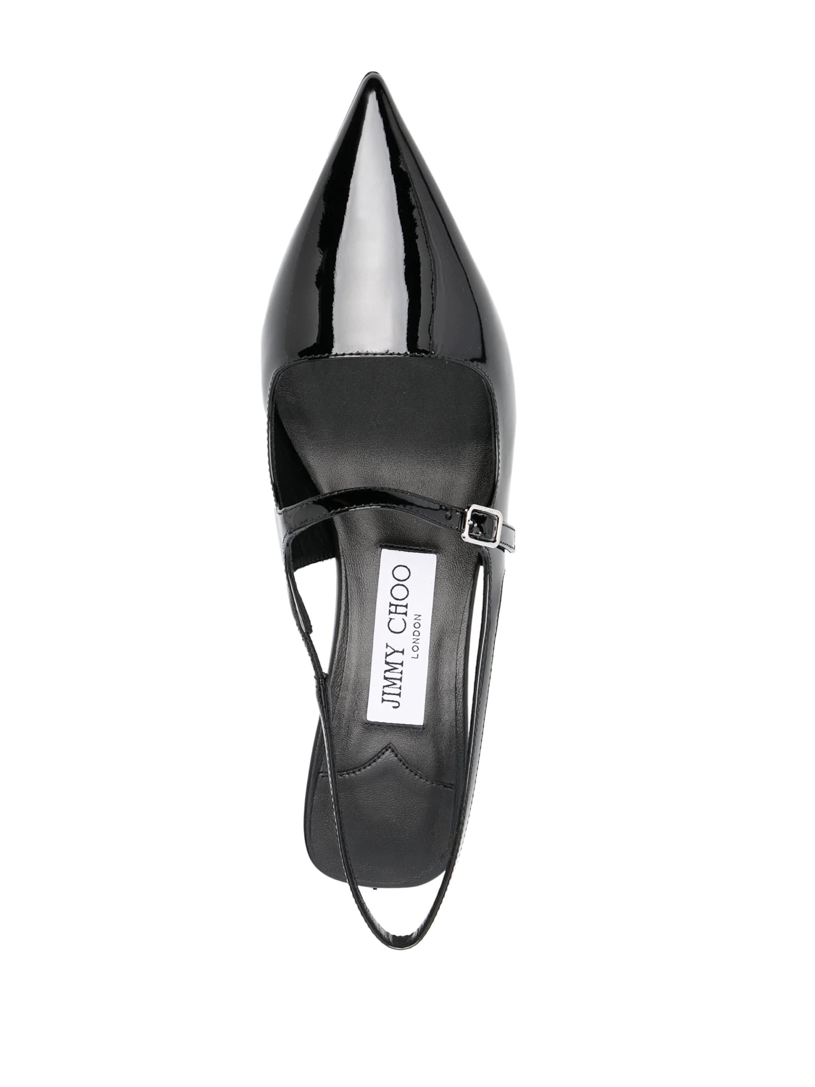 Shop Jimmy Choo Didi 45 Slingbacks In Black Patent Leather