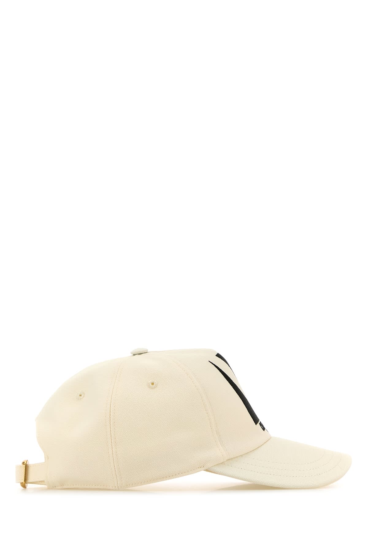Valentino Ivory Cotton Baseball Cap In White