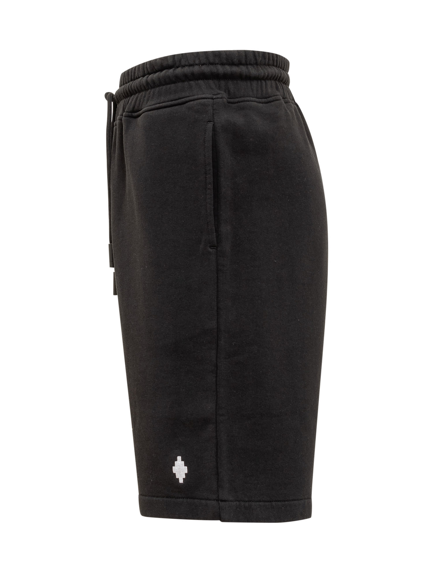 Marcelo Burlon County Of Milan Marcelo Burlon Cotton Basket Shorts In Black