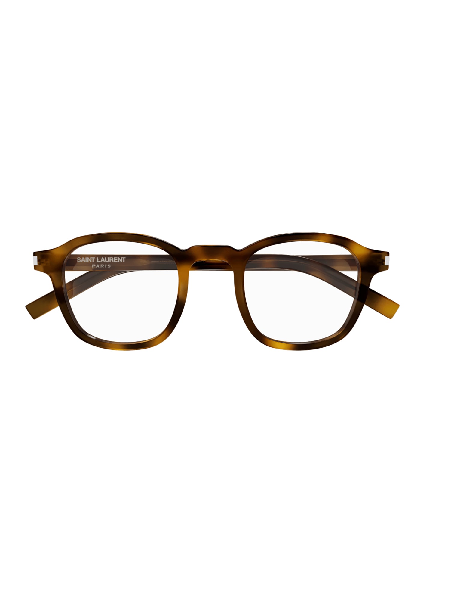 Shop Saint Laurent Sl 549 Slim Opt Eyewear In Havana Havana Transpa