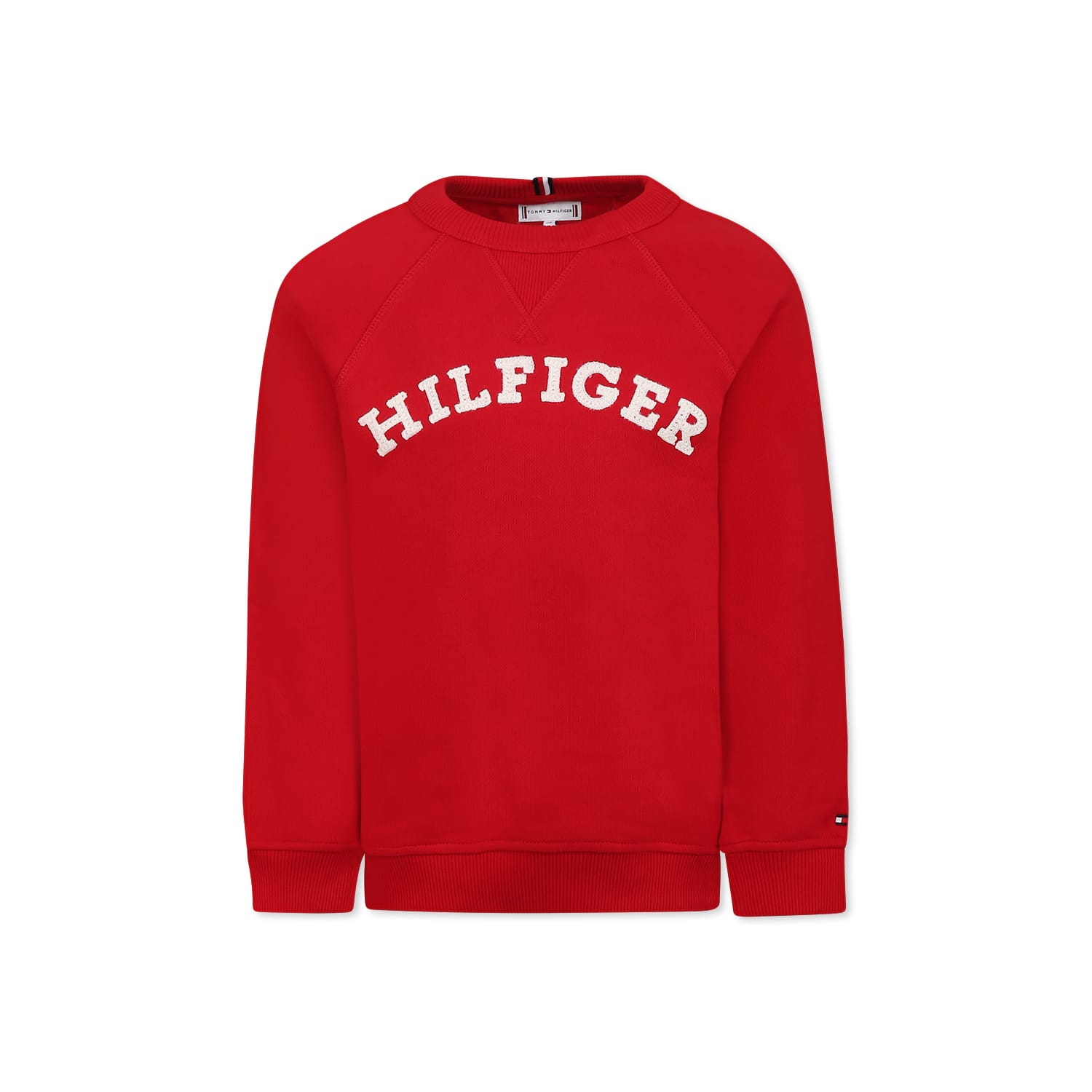 Tommy Hilfiger Burgundy Sweatshirt For Kids With Logo In Bordeaux