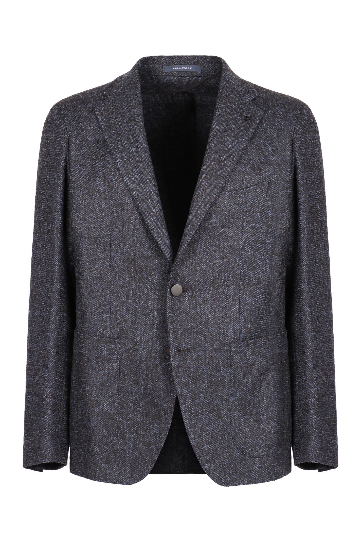 Shop Tagliatore Wool Blend Blazer In Blue