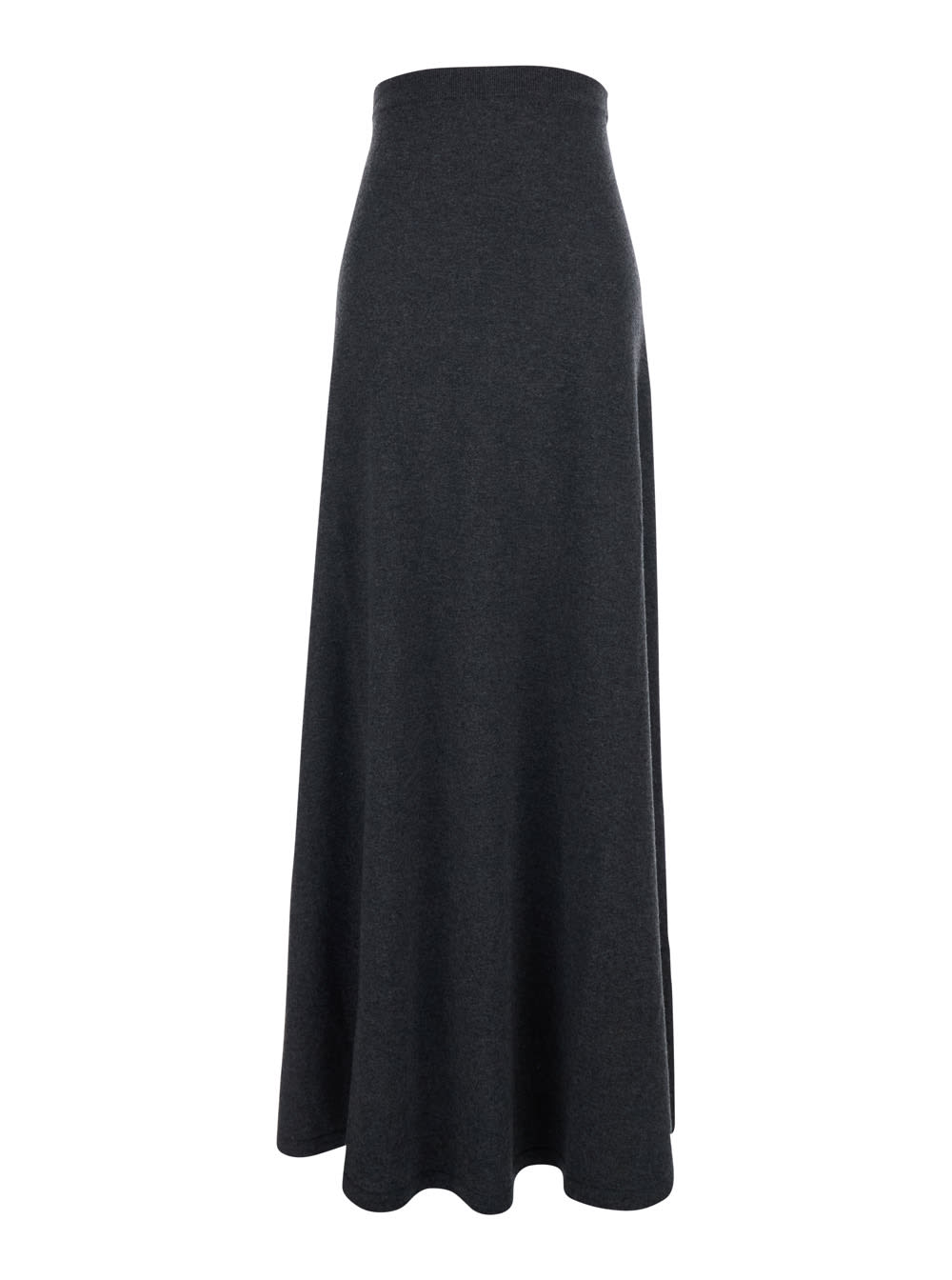 Balenciaga Maxi Wool Skirt In Gray