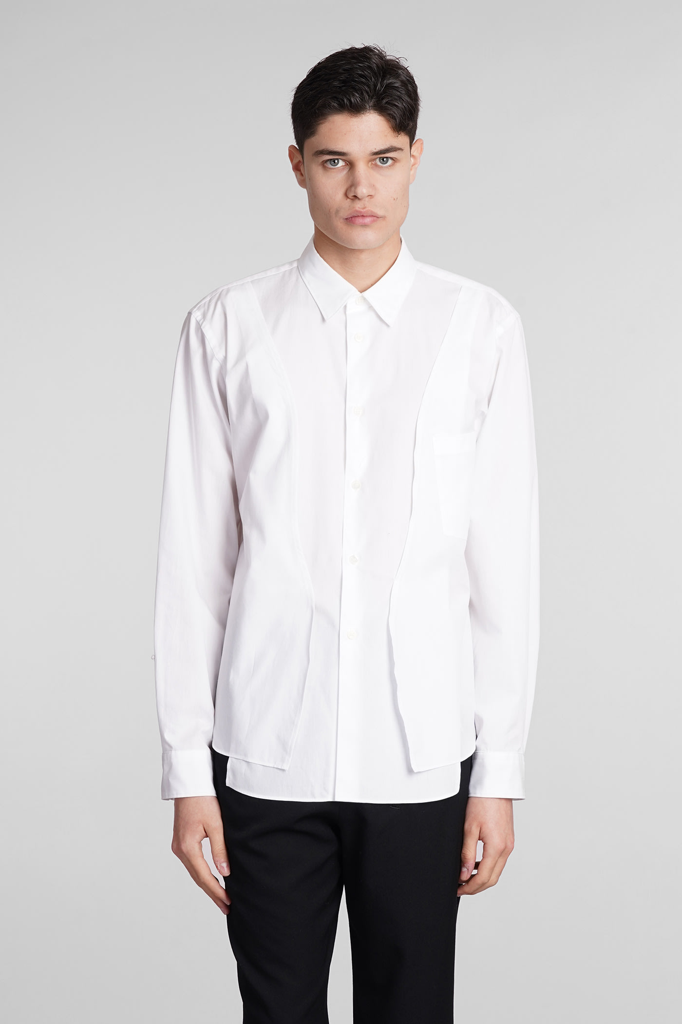 Shop Comme Des Garçons Homme Deux Shirt In White Cotton
