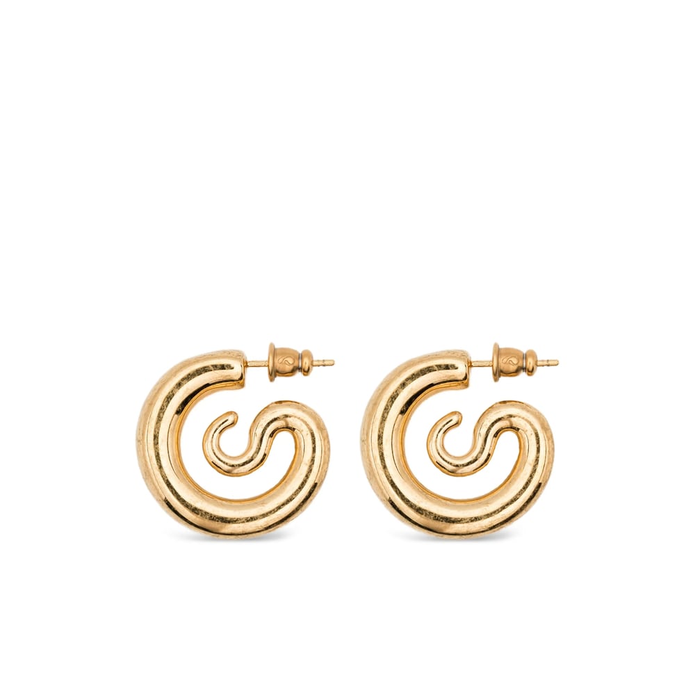 Panconesi Small Serpent Hoops Earrings In Gold