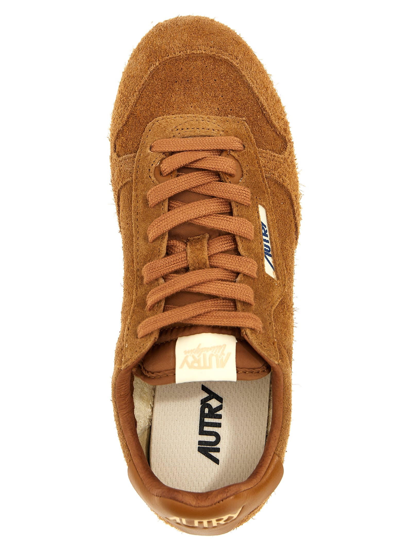 Autry 'windspin Low' Brown Sneaker With Logo On The Side And On The Heel In Brown