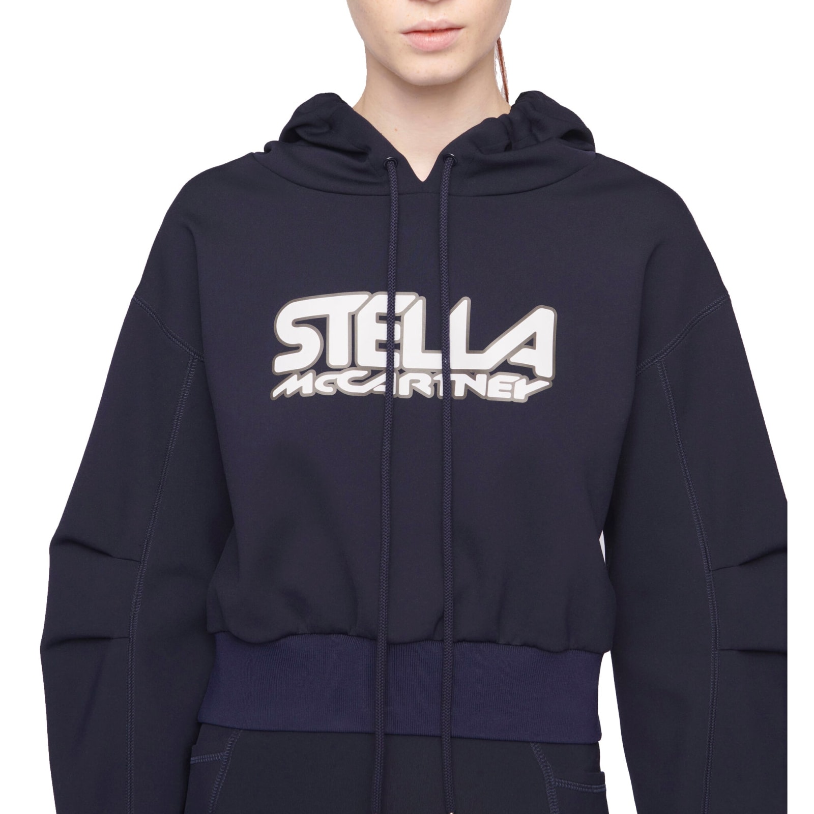 Shop Stella Mccartney Scuba Logo Sweatshirt In Blue