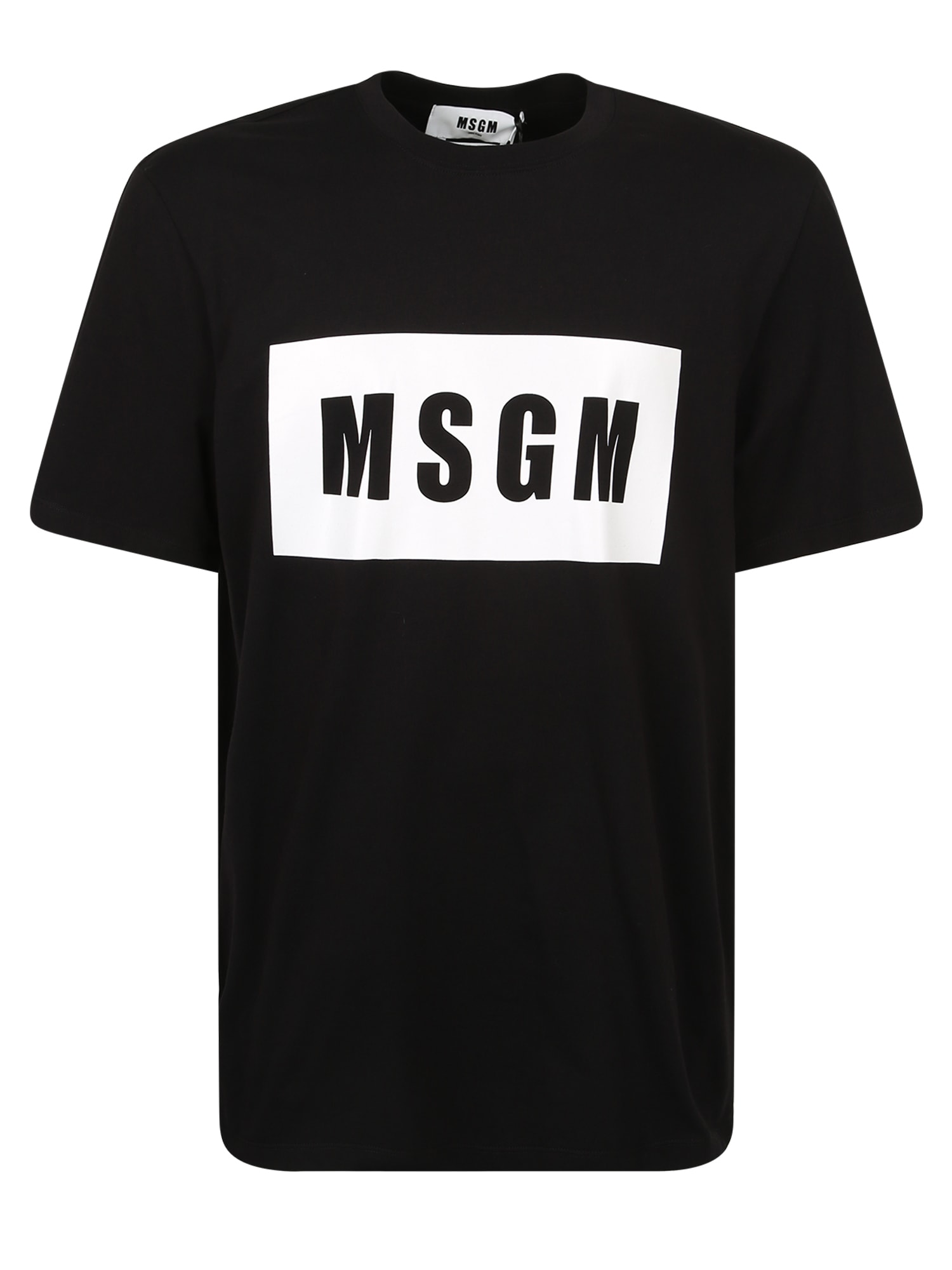 Shop Msgm Branded T-shirt In Black
