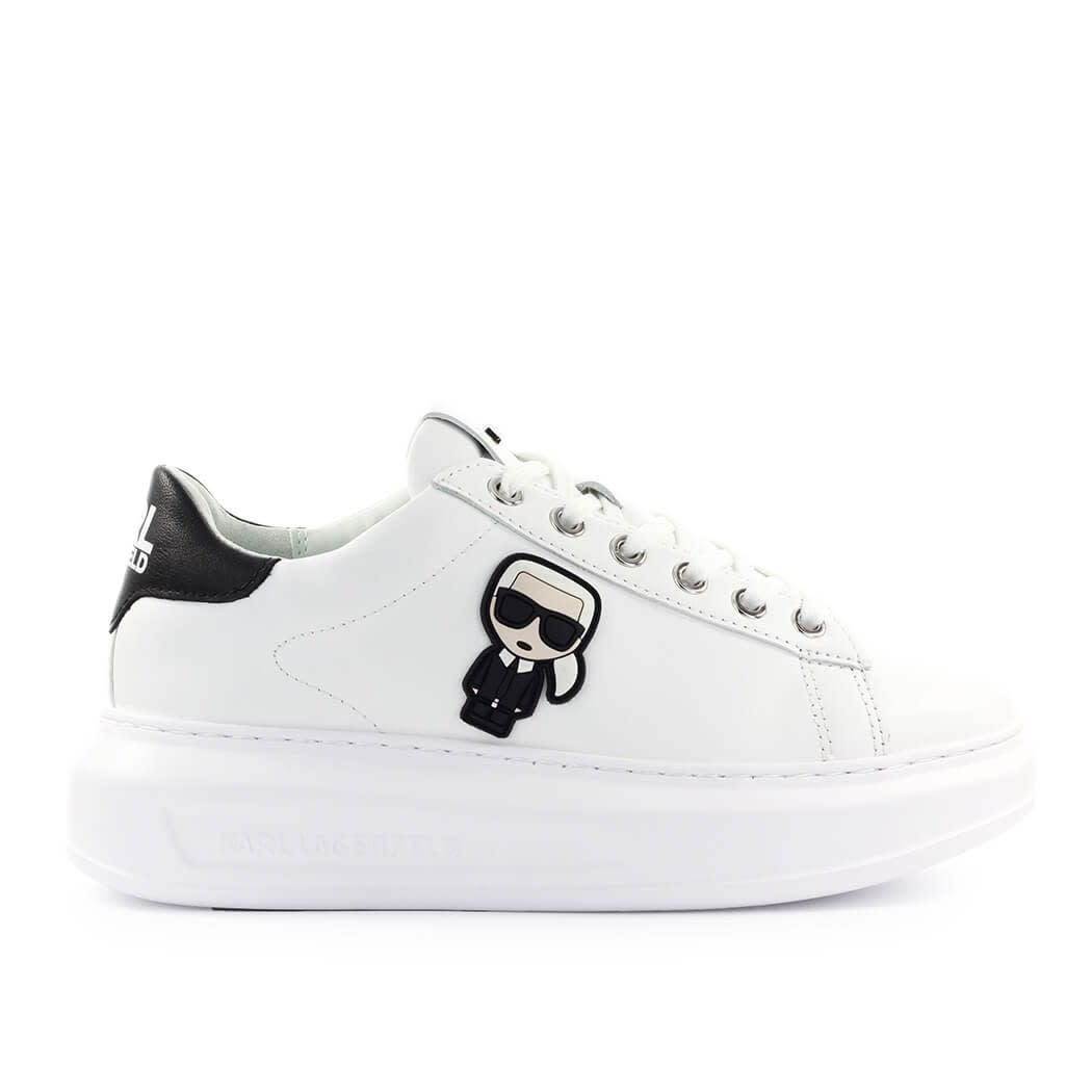 Buy Karl Lagerfeld Kapri K/ikonik White Black Sneaker online, shop Karl Lagerfeld shoes with free shipping