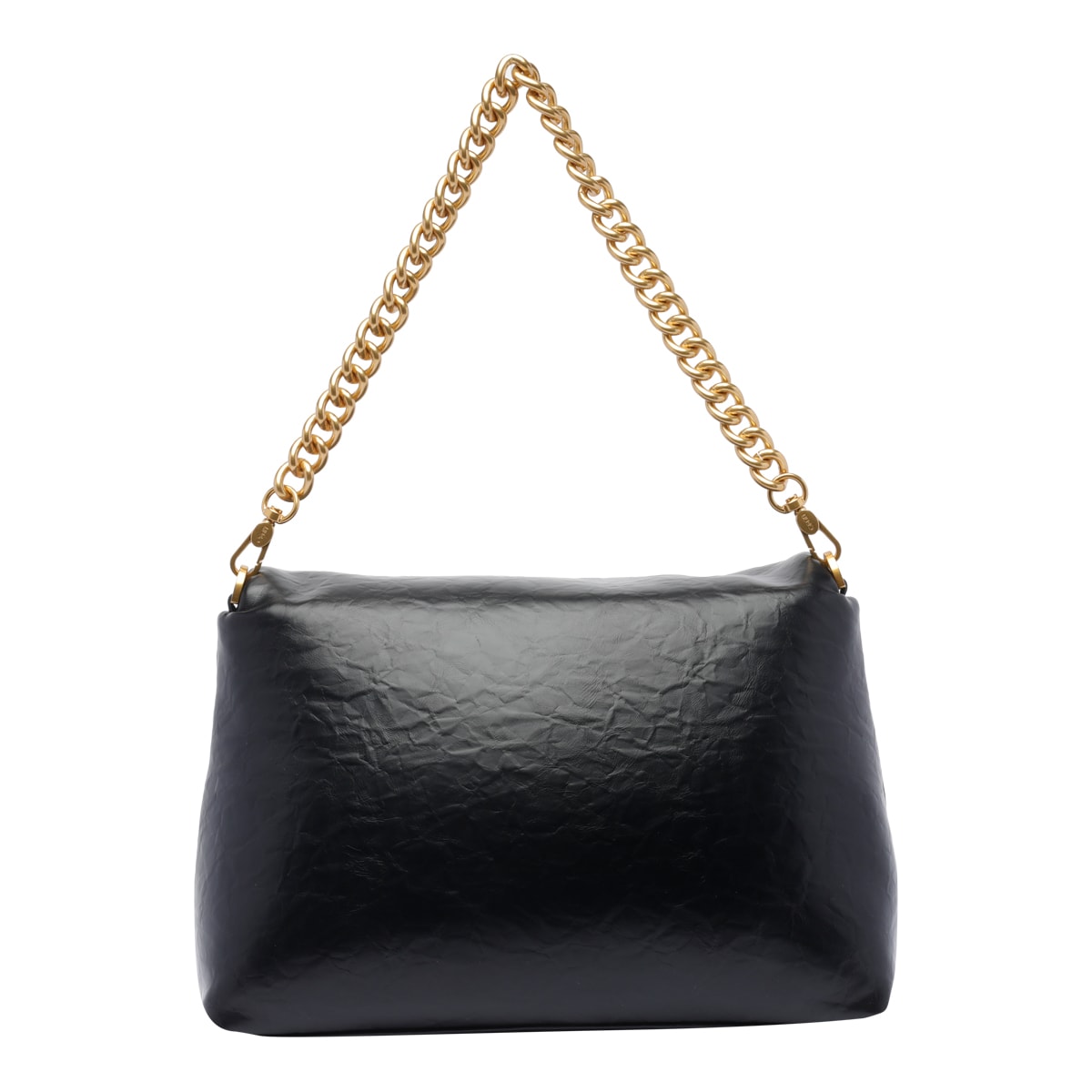 Liu •jo Puffy Chain Strap Shoulder Bag In Black