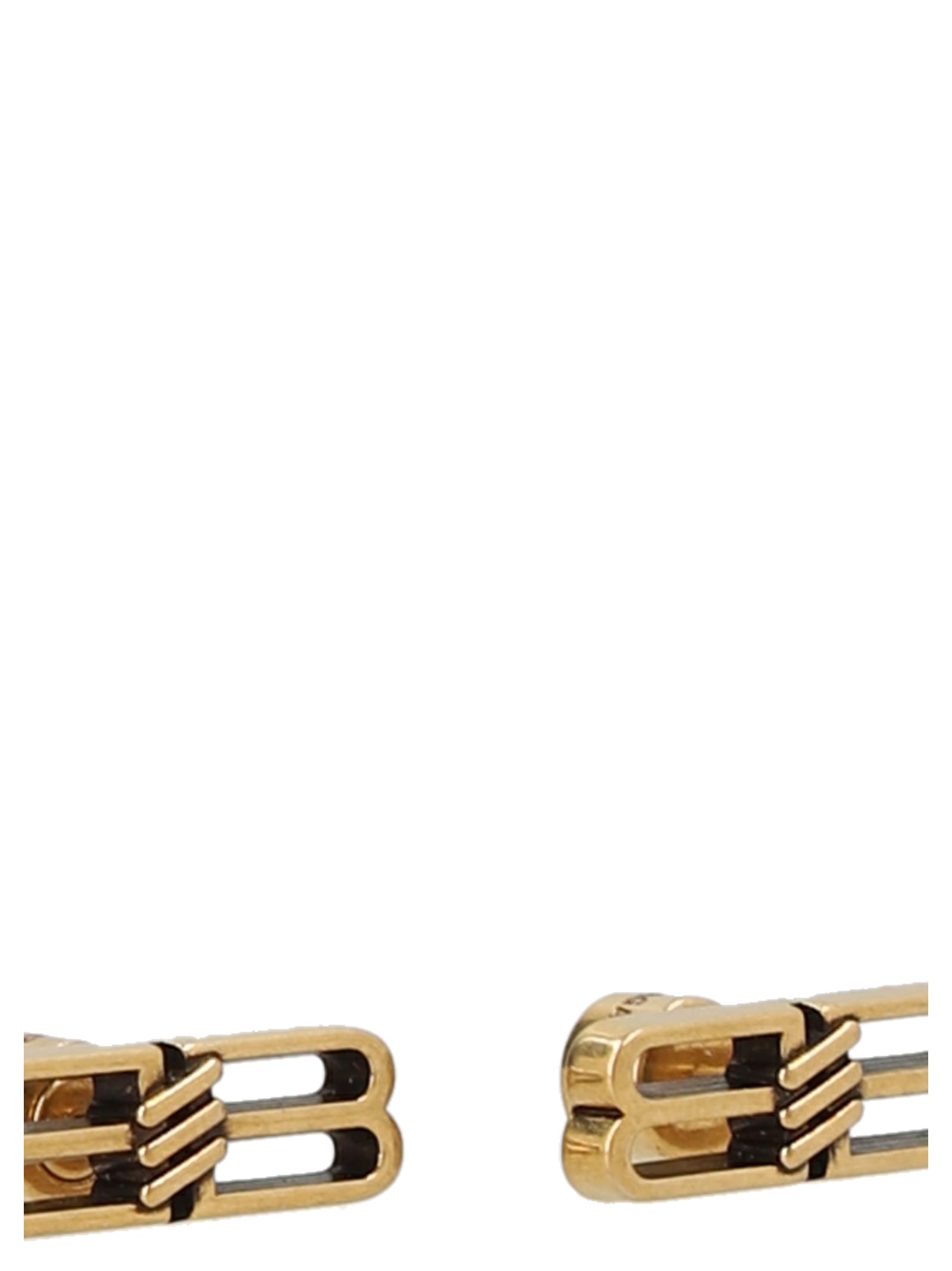 Shop Balenciaga Bb Icon Earrings In Gold