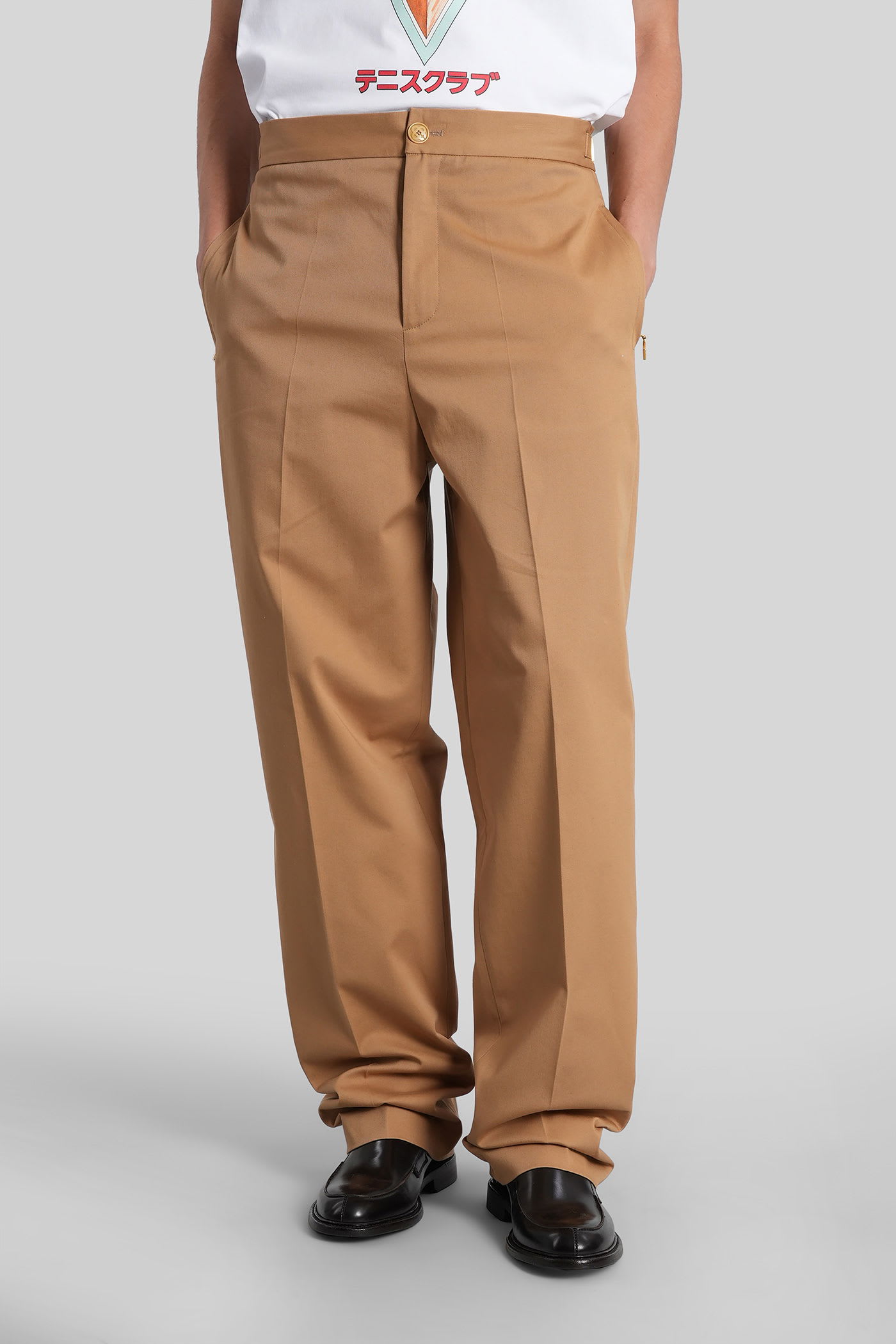 Pants In Camel Cotton