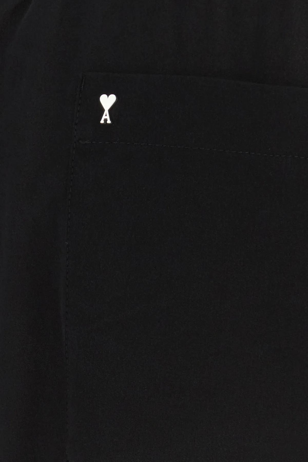 Shop Ami Alexandre Mattiussi Black Cotton Bermuda Shorts