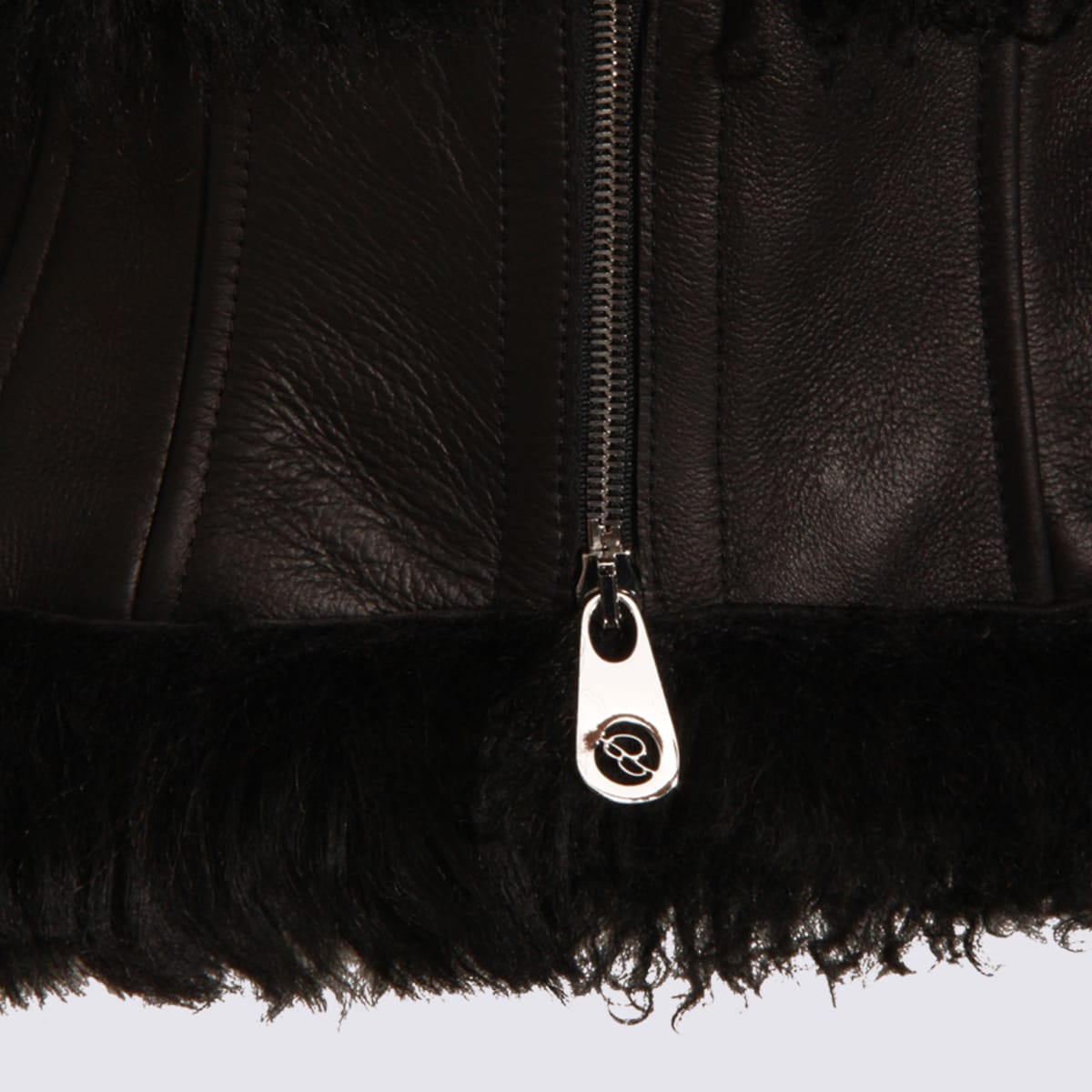 Blumarine Long-sleeved Hooded Cotton Jacket In Black