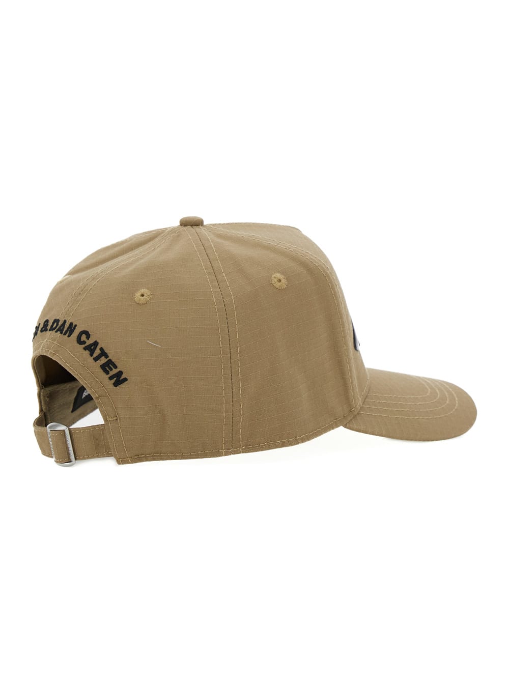 Dsquared2 'gabardine' Brown Baseball Cap With Maxi Logo Lettering On The Front In Cotton Man In Green